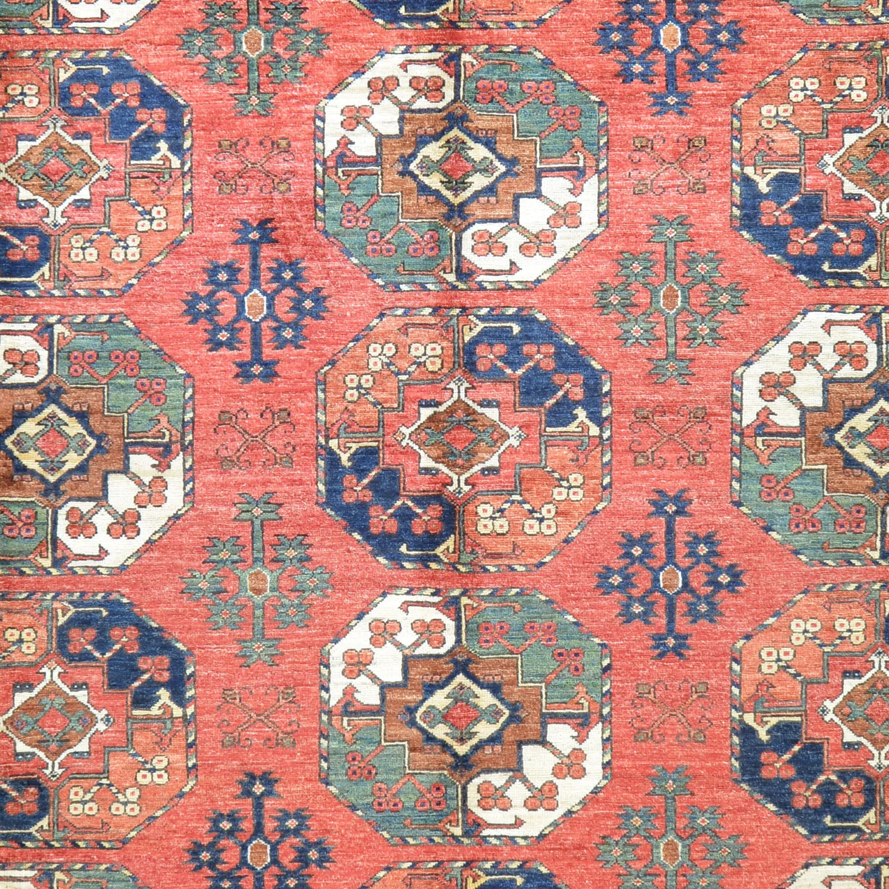 Hand-Knotted Ersari Tribal Handmade Pure Wool Rug (Size 8.8 X 11.5) Cwral-8157