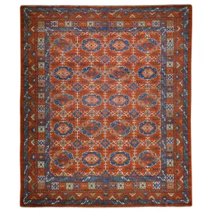 Hand-Knotted Ersari Tribal Handmade Wool Rug (Size 8.11 X 11.2) Brral-4767