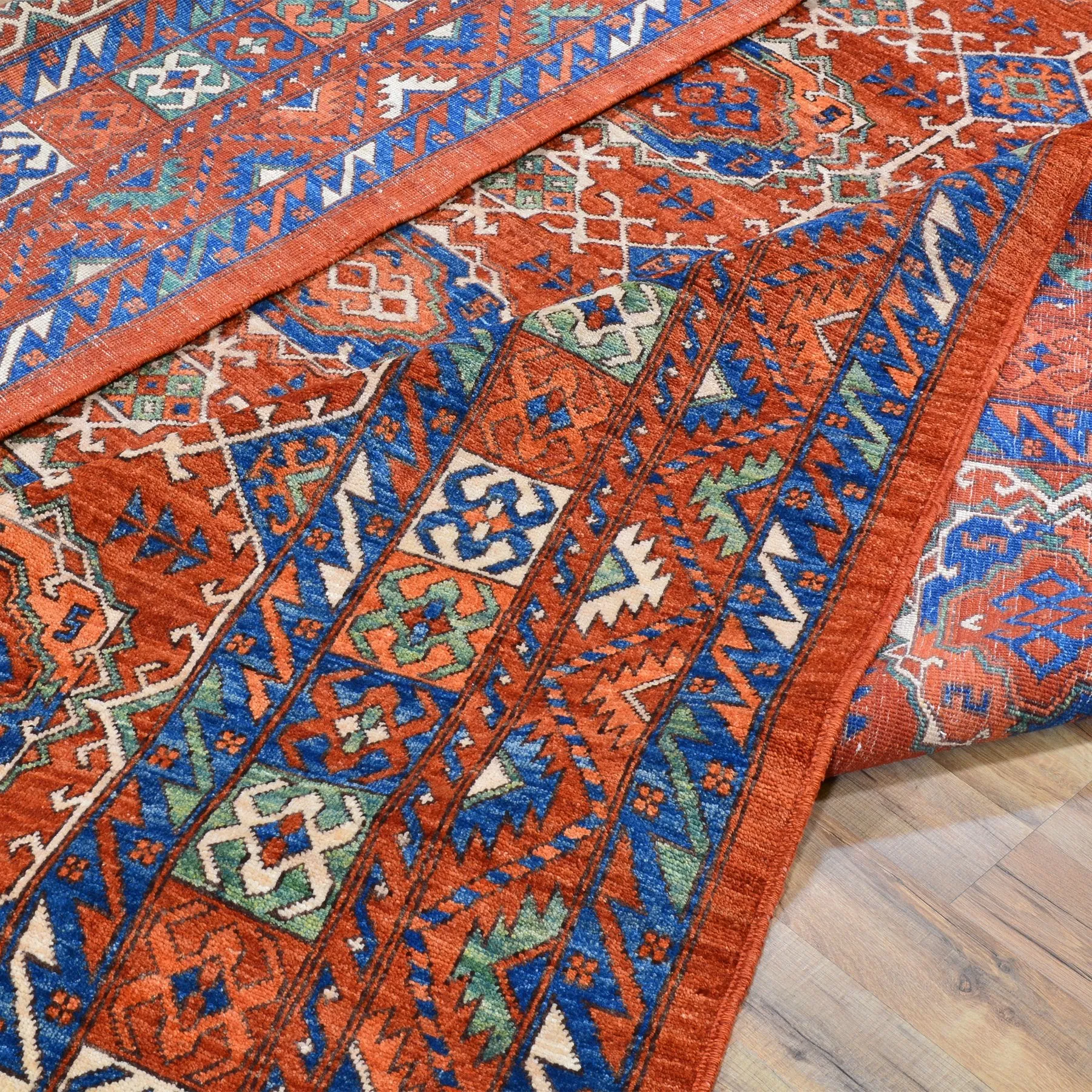Hand-Knotted Ersari Tribal Handmade Wool Rug (Size 8.11 X 11.2) Brral-4767