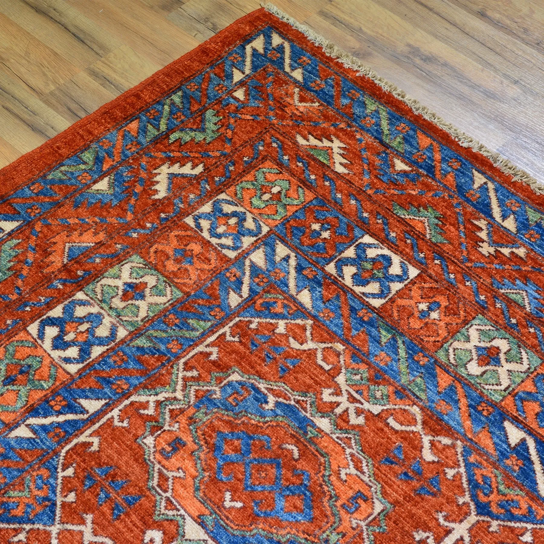 Hand-Knotted Ersari Tribal Handmade Wool Rug (Size 8.11 X 11.2) Brral-4767