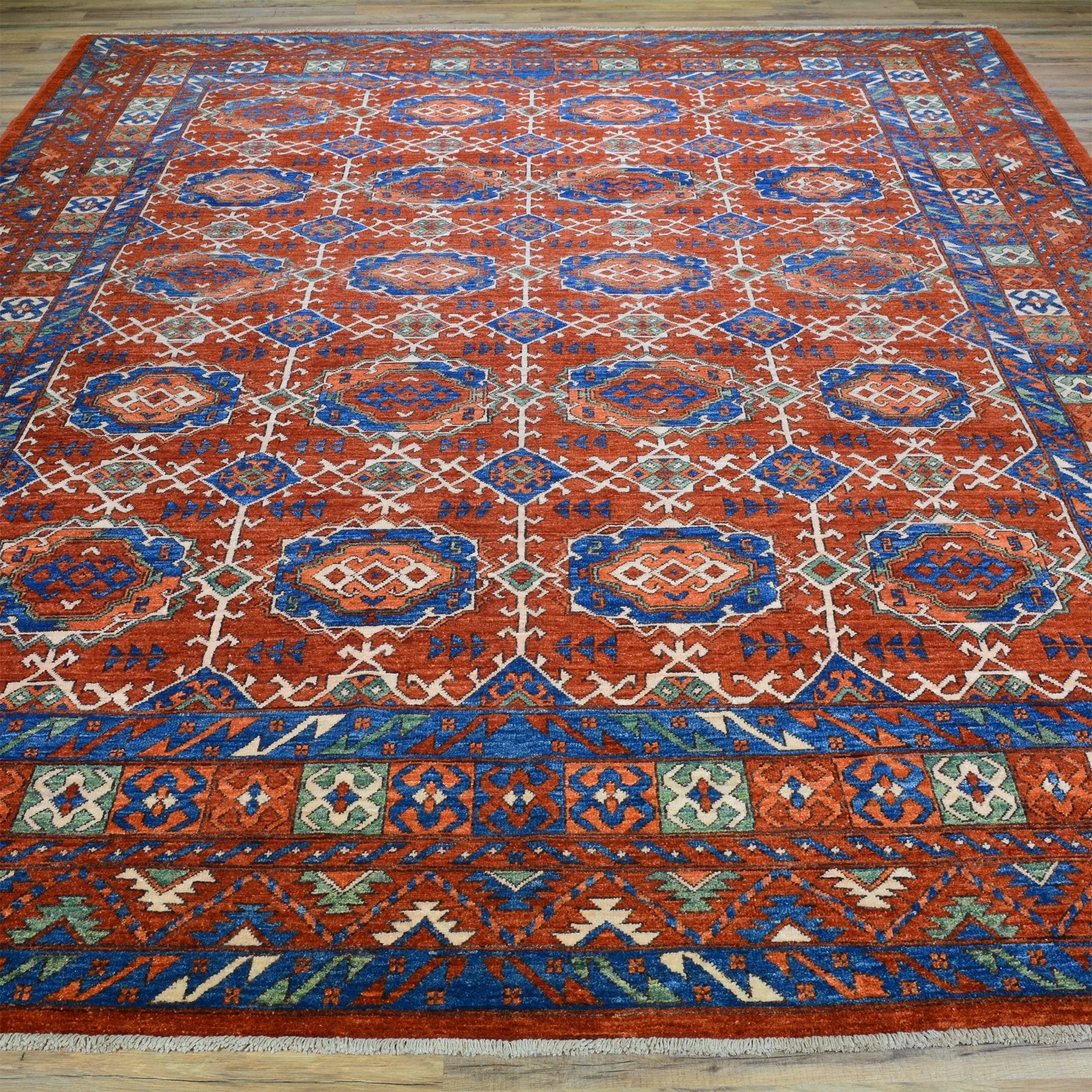 Hand-Knotted Ersari Tribal Handmade Wool Rug (Size 8.11 X 11.2) Brral-4767