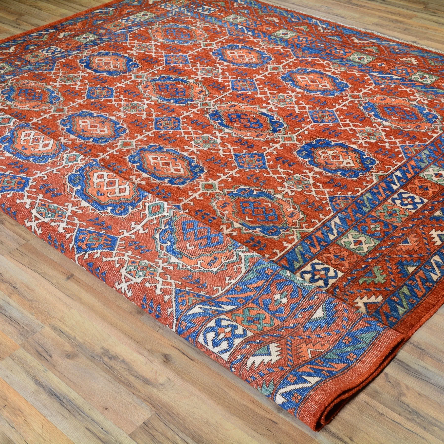 Hand-Knotted Ersari Tribal Handmade Wool Rug (Size 8.11 X 11.2) Brral-4767