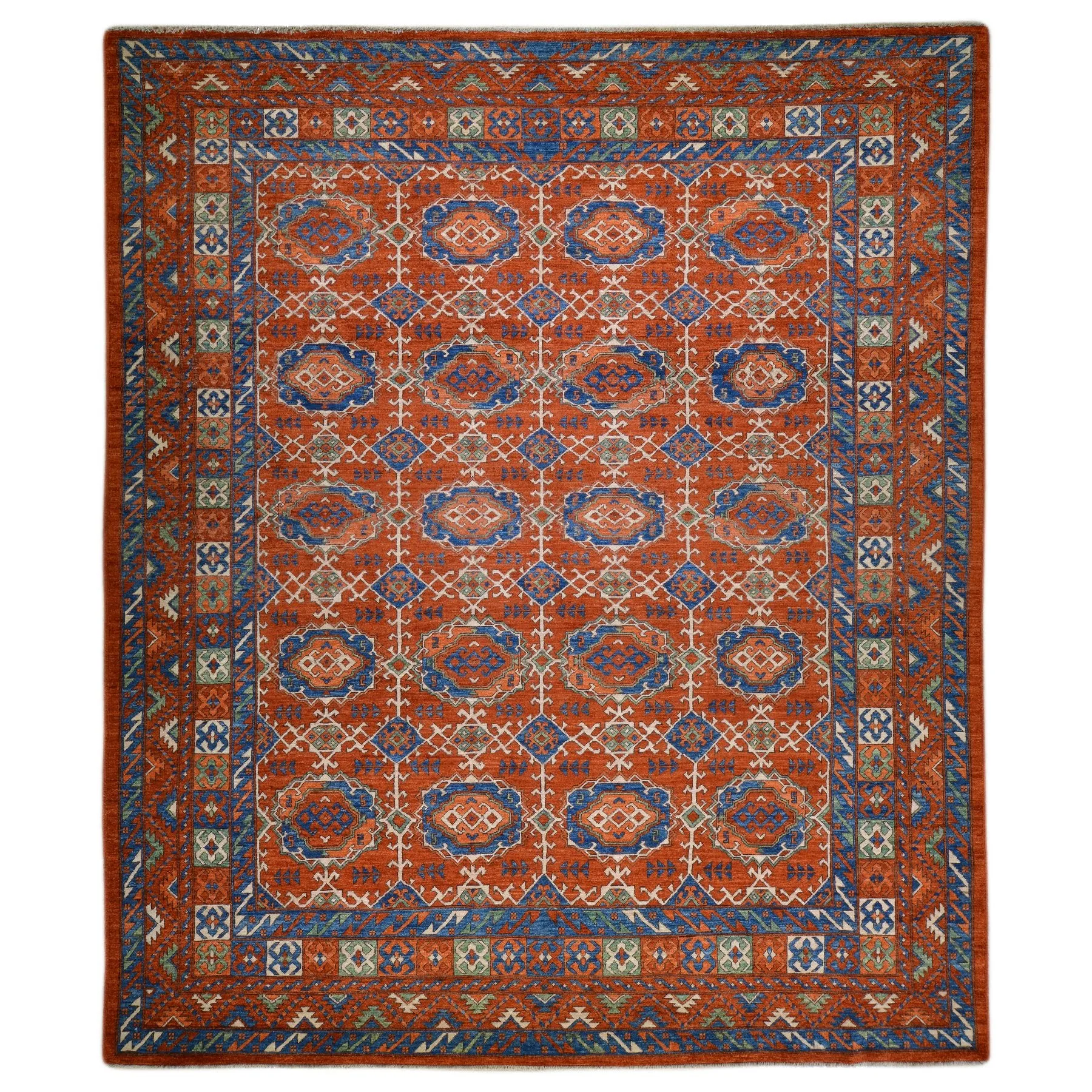 Hand-Knotted Ersari Tribal Handmade Wool Rug (Size 8.11 X 11.2) Brral-4767