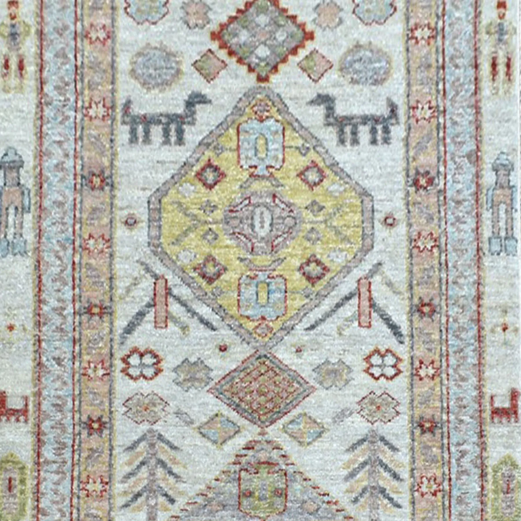 Hand-Knotted Fine Afghan Peshawar Oushak Design 100% Wool (Size 2.8 X 7.8) Cwral-8934