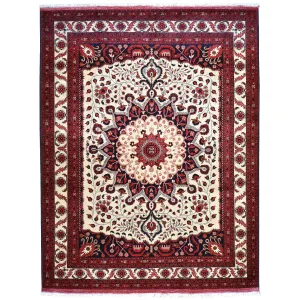 Hand-Knotted Fine Afghan Tribal Turkoman Wool Rug (Size 5.1 X 6.8) Brral-3195