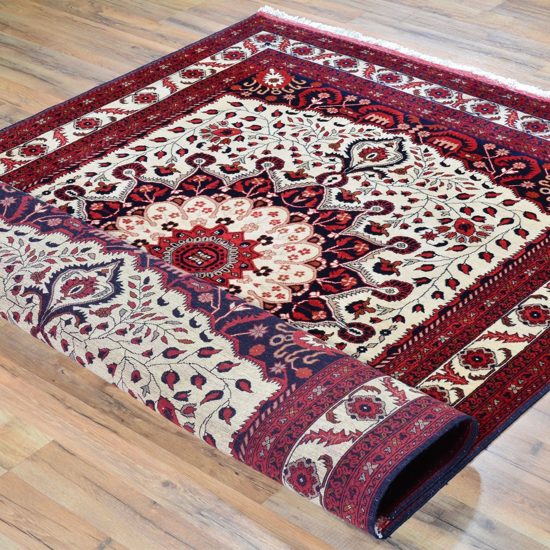Hand-Knotted Fine Afghan Tribal Turkoman Wool Rug (Size 5.1 X 6.8) Brral-3195