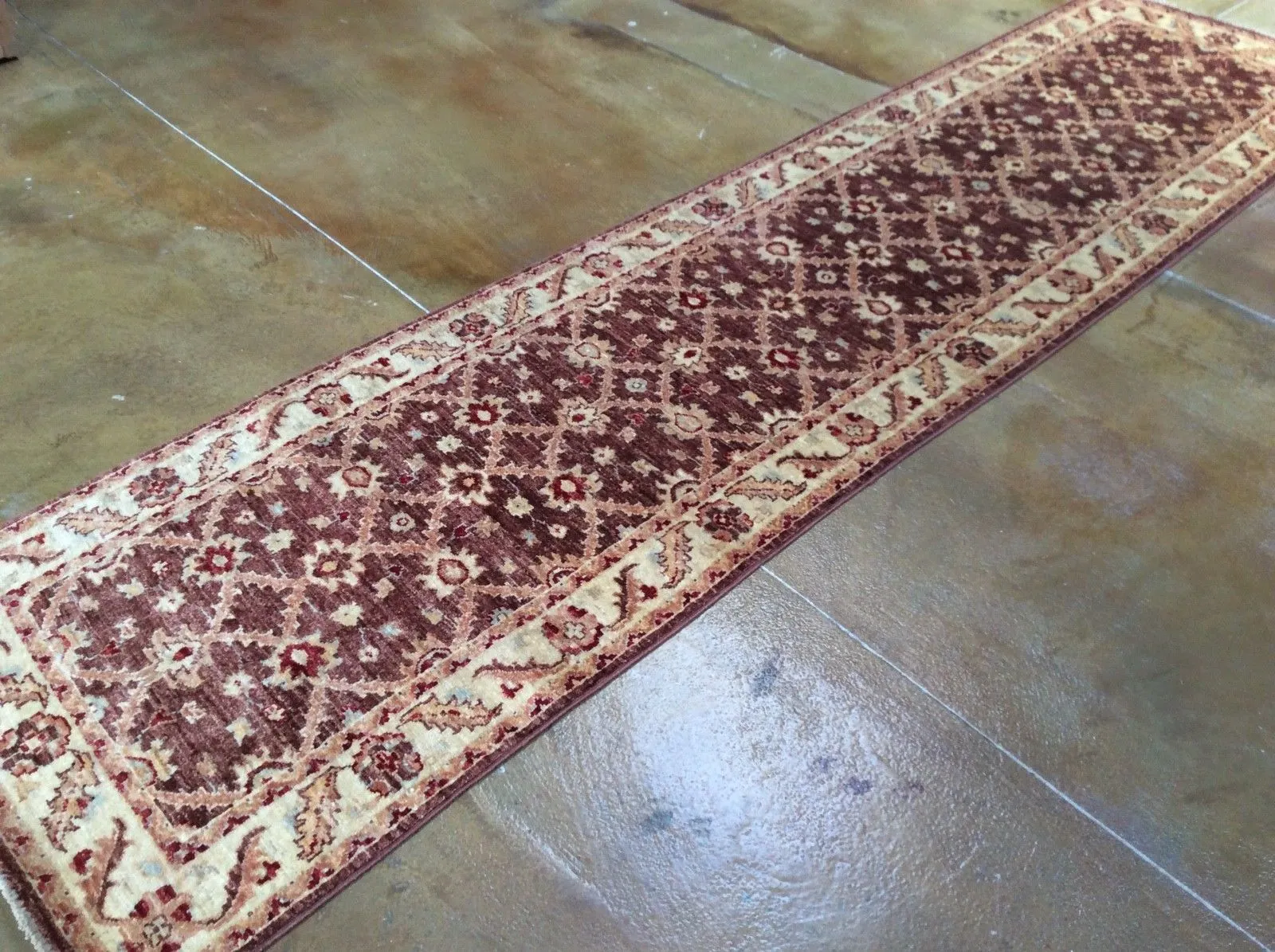 Hand-Knotted Fine Afghan Ziegler Chobi Design 100% Wool Rug (Size 2.6 X 9.6) Brrsf-387