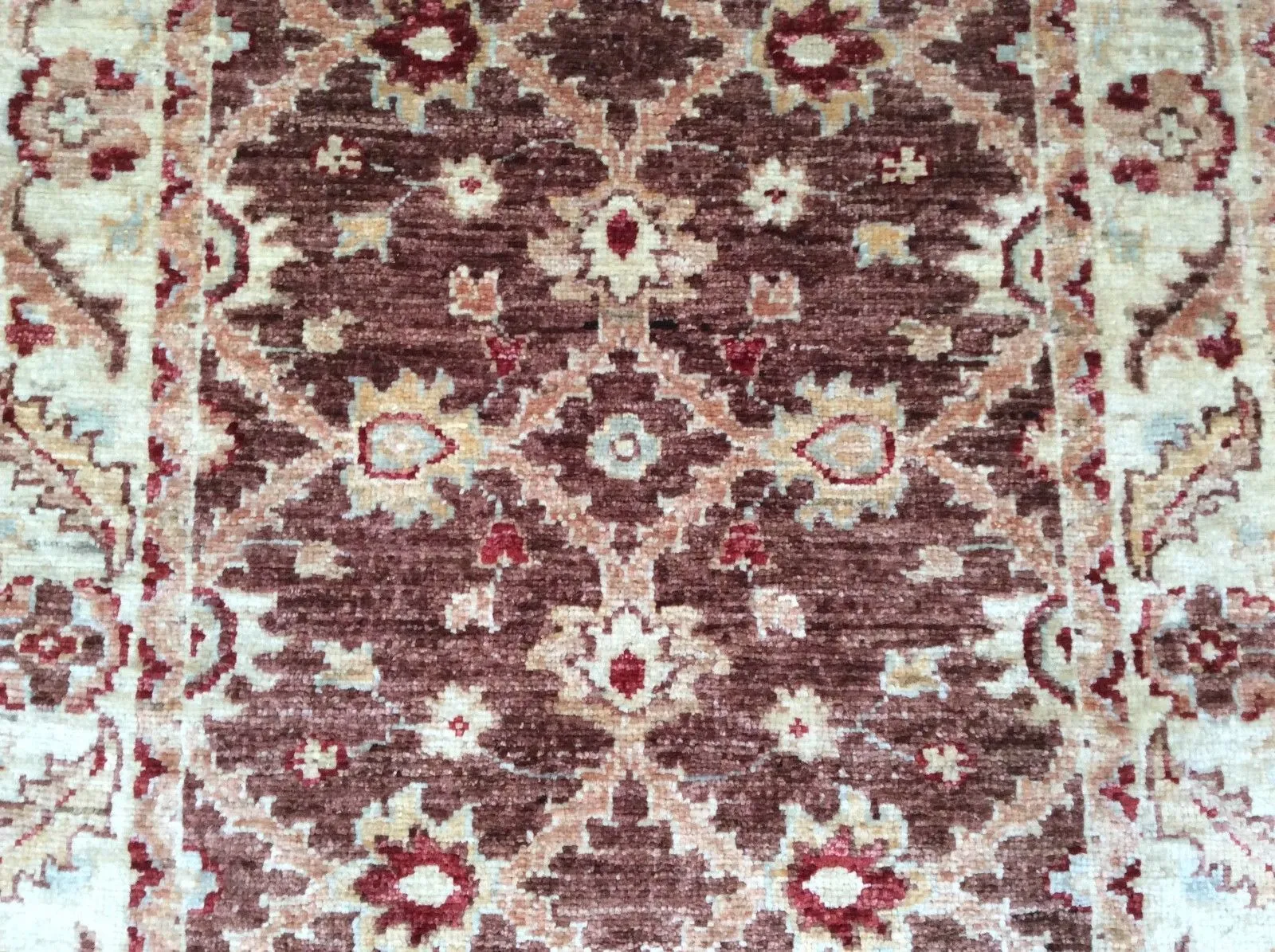 Hand-Knotted Fine Afghan Ziegler Chobi Design 100% Wool Rug (Size 2.6 X 9.6) Brrsf-387
