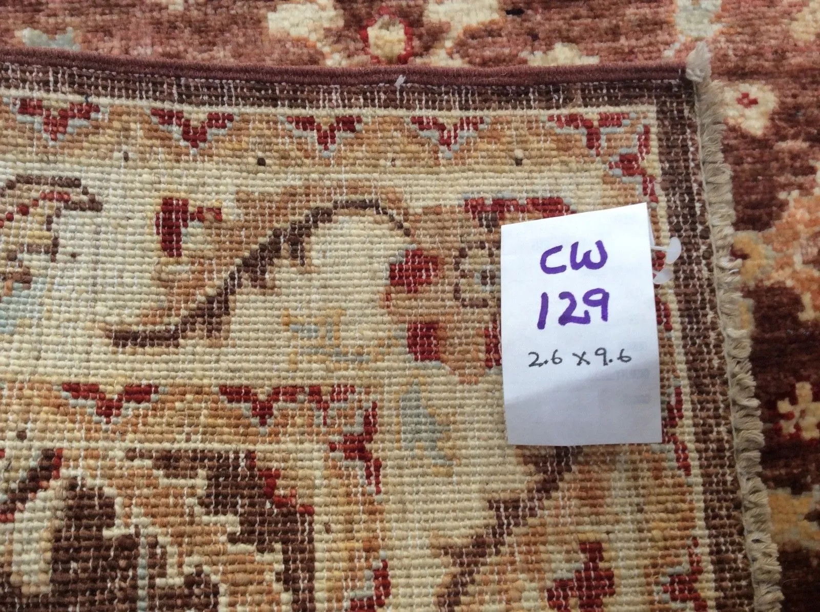 Hand-Knotted Fine Afghan Ziegler Chobi Design 100% Wool Rug (Size 2.6 X 9.6) Brrsf-387