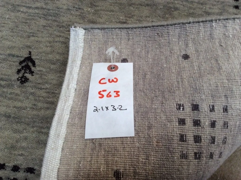 Hand-Knotted Fine Gabbeh Modern Design Handmade Wool Rug (Size 2.0 X 3.0) Brrsf-1689