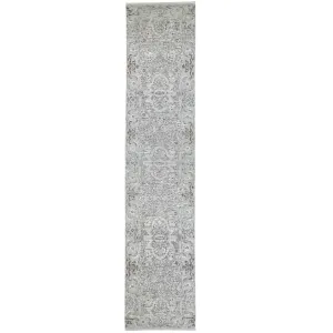 Hand-Knotted Fine Modern Broken Design Handmade 100% Wool Rug (Size 2.8 X 12.0) Brral-4488