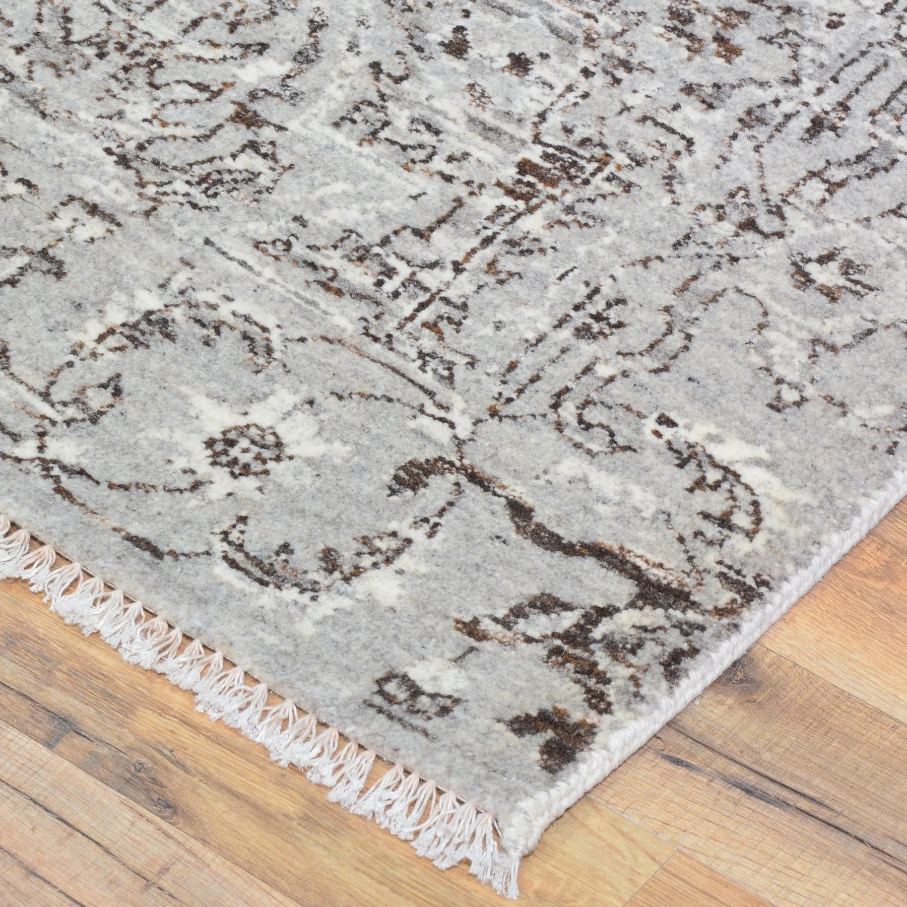 Hand-Knotted Fine Modern Broken Design Handmade 100% Wool Rug (Size 2.8 X 12.0) Brral-4488
