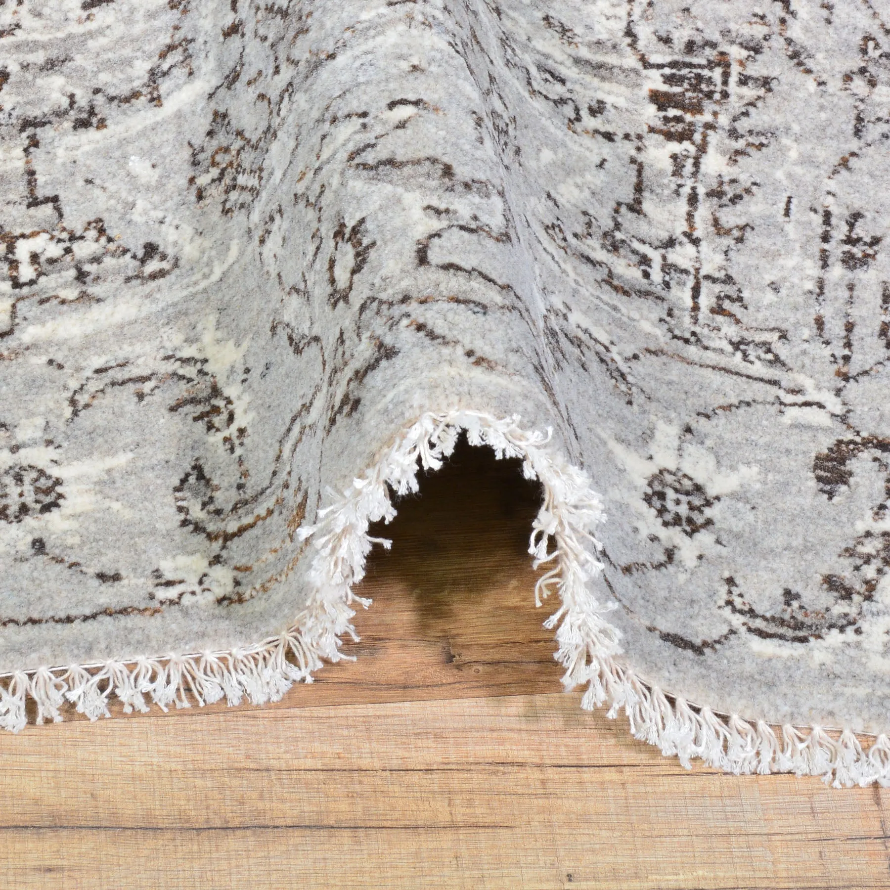 Hand-Knotted Fine Modern Broken Design Handmade 100% Wool Rug (Size 2.8 X 12.0) Brral-4488