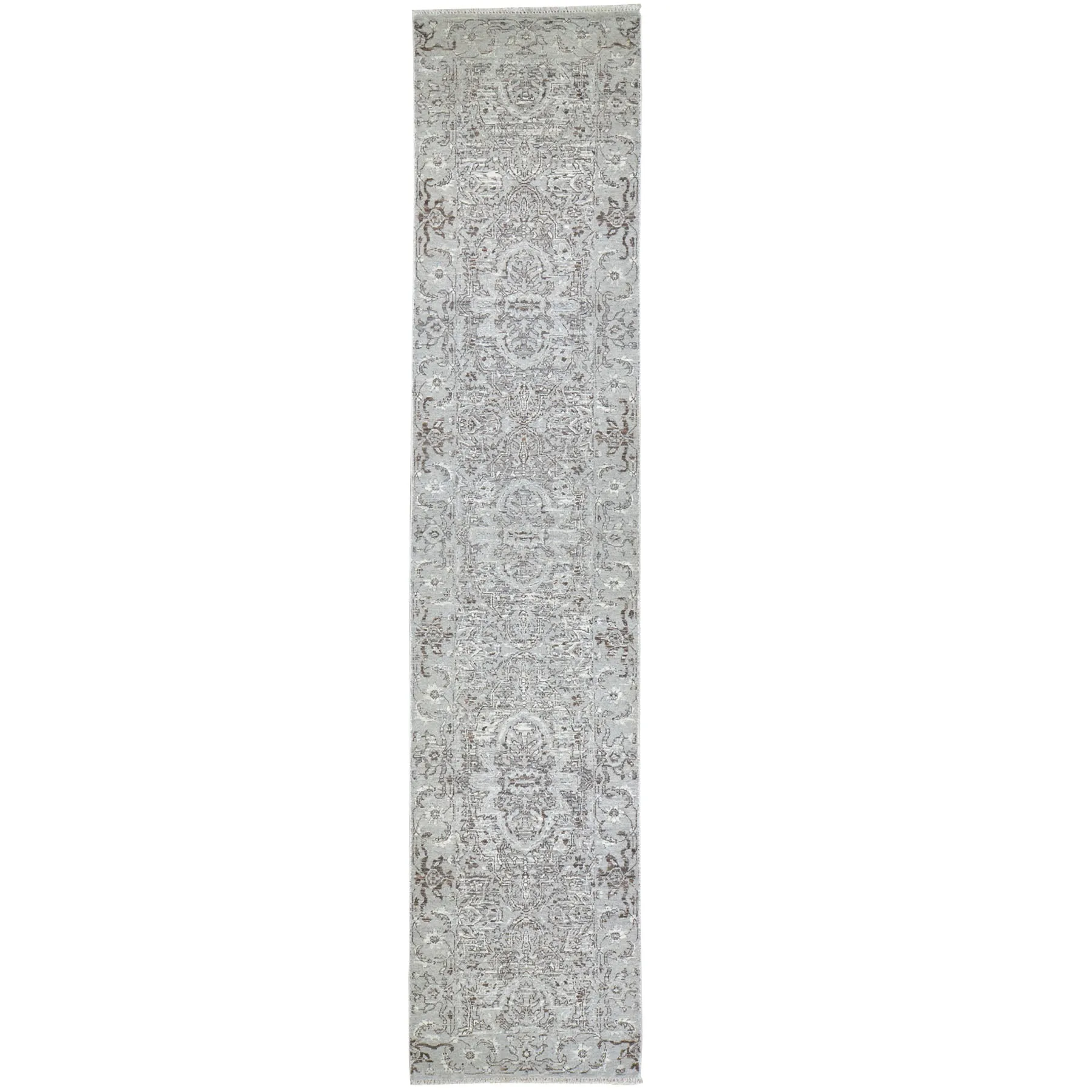 Hand-Knotted Fine Modern Broken Design Handmade 100% Wool Rug (Size 2.8 X 12.0) Brral-4488