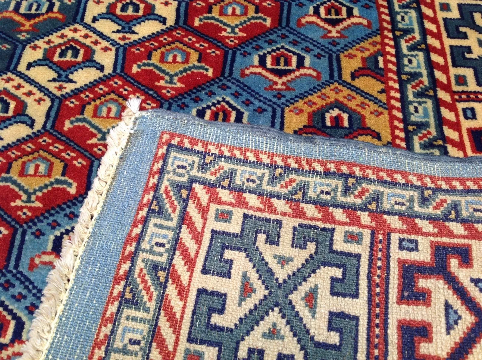 Hand-Knotted Fine Oriental Afghan Tribal Wool Handmade Rug (Size 3.5 X 5.2) Brral-507