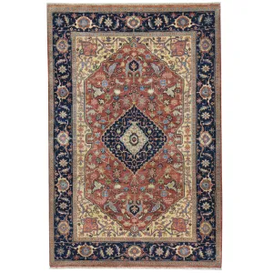 Hand-Knotted Fine Oriental Heriz Design Wool Handmade Rug (Size 4.1 X 6.2) Cwral-9093