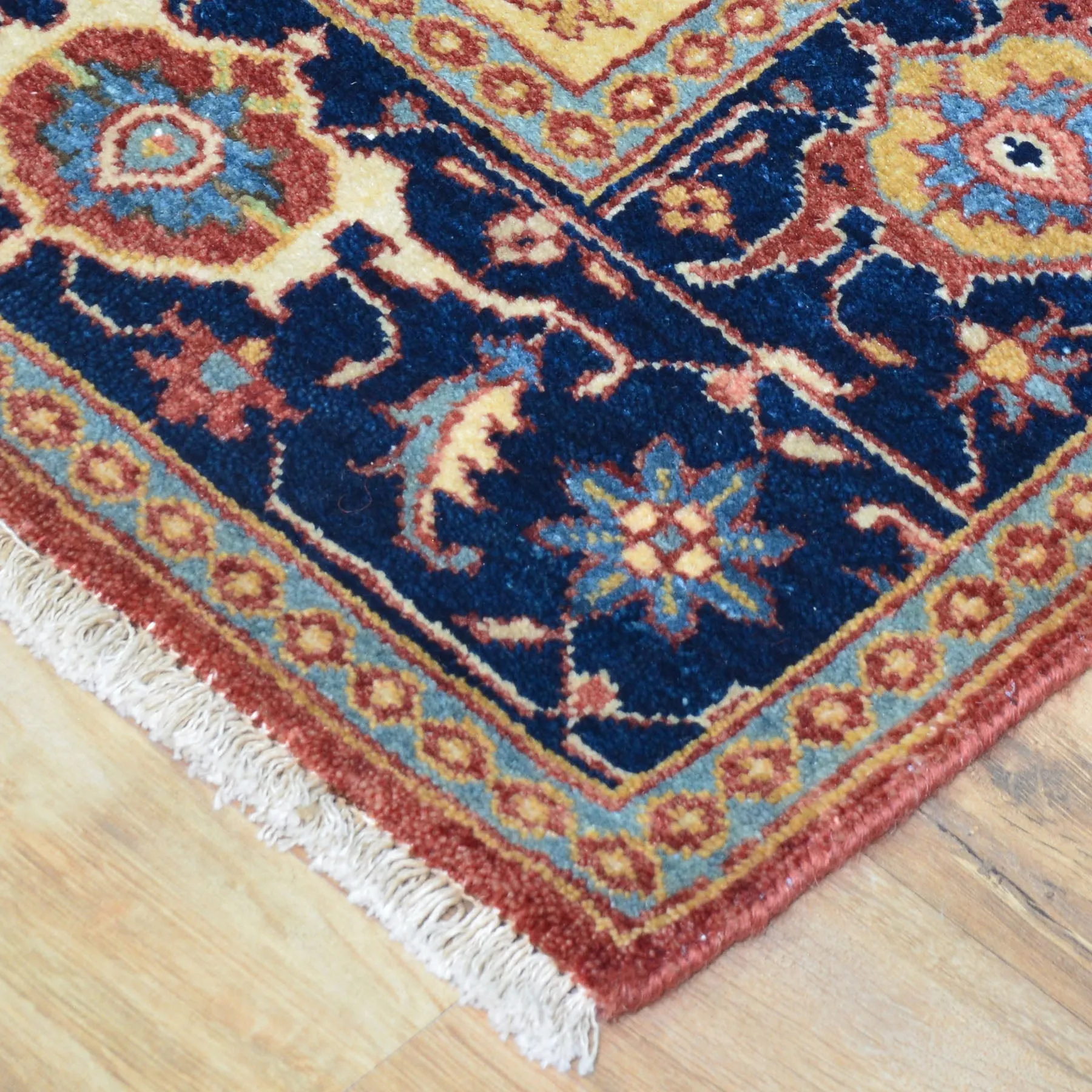 Hand-Knotted Fine Oriental Heriz Design Wool Handmade Rug (Size 4.1 X 6.2) Cwral-9093