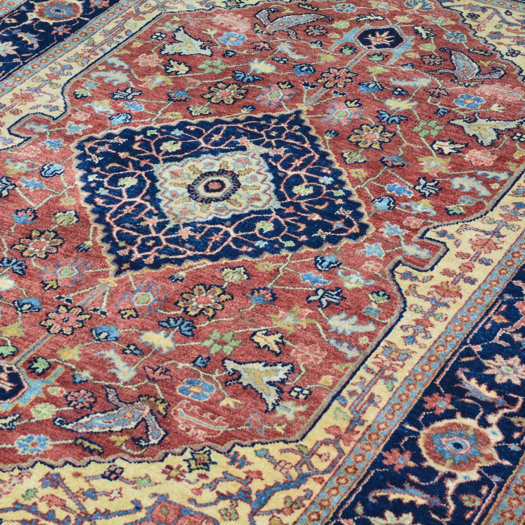 Hand-Knotted Fine Oriental Heriz Design Wool Handmade Rug (Size 4.1 X 6.2) Cwral-9093