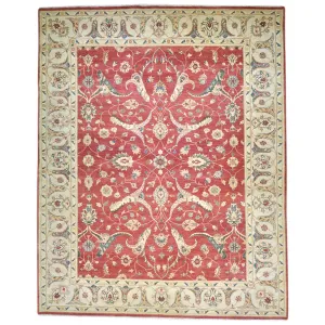 Hand-Knotted Fine Oriental Oushak Design Wool Handmade Rug (Size 9.0 X 12.4) Brral-1293