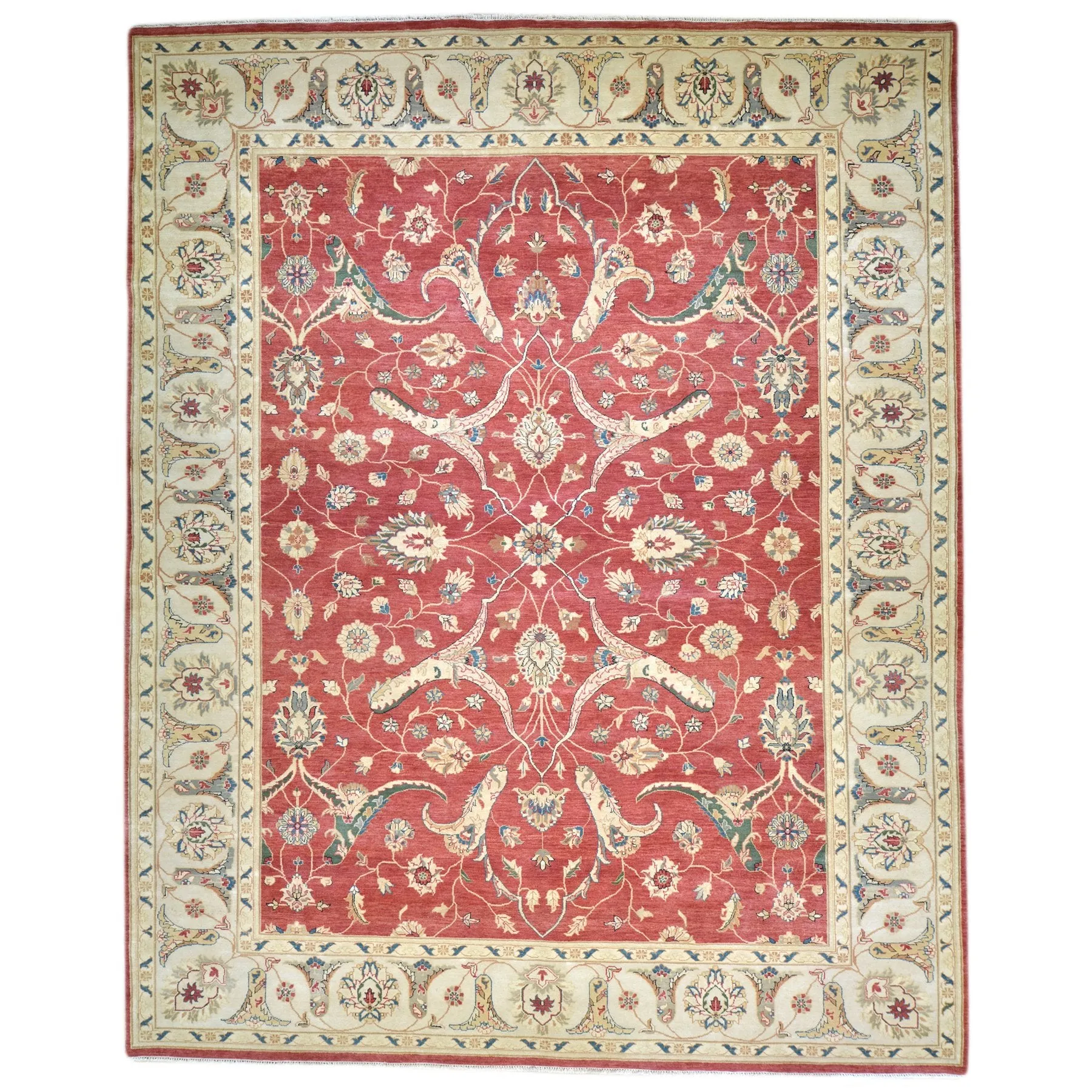 Hand-Knotted Fine Oriental Oushak Design Wool Handmade Rug (Size 9.0 X 12.4) Brral-1293