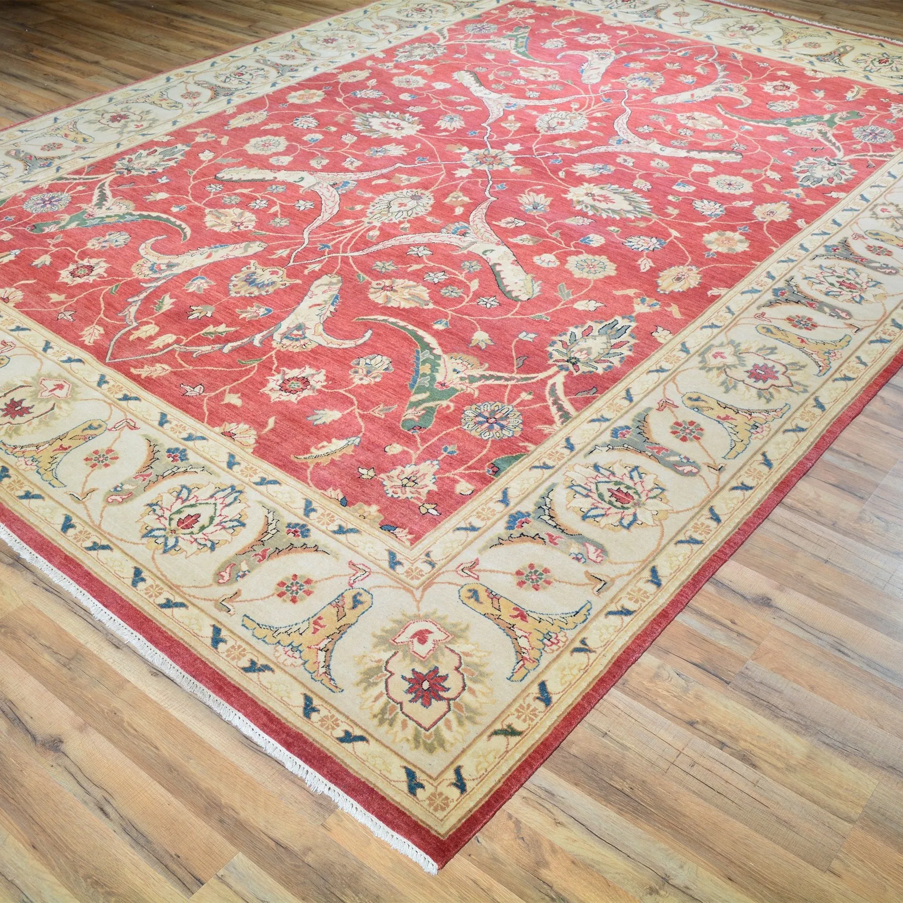 Hand-Knotted Fine Oriental Oushak Design Wool Handmade Rug (Size 9.0 X 12.4) Brral-1293