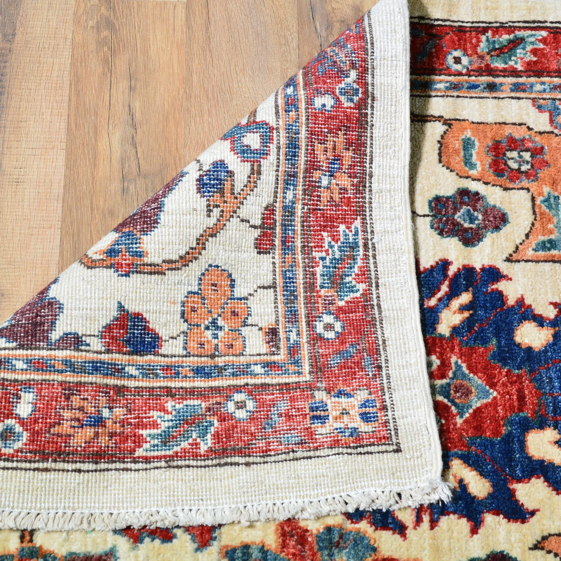 Hand-Knotted Fine Peshawar Chobi Design 100% Wool Rug (Size 2.5 X 11.8) Brrsf-1824