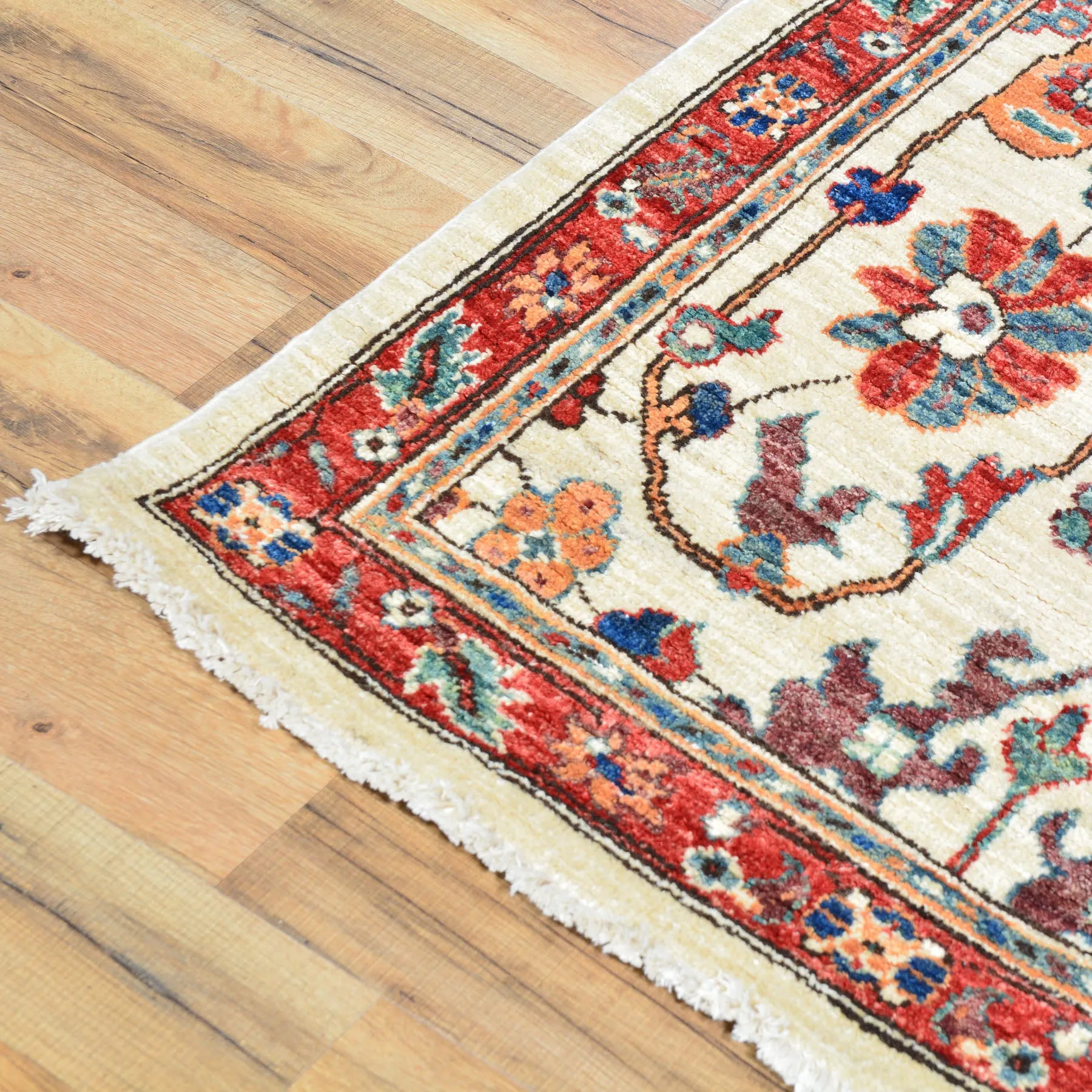 Hand-Knotted Fine Peshawar Chobi Design 100% Wool Rug (Size 2.5 X 11.8) Brrsf-1824