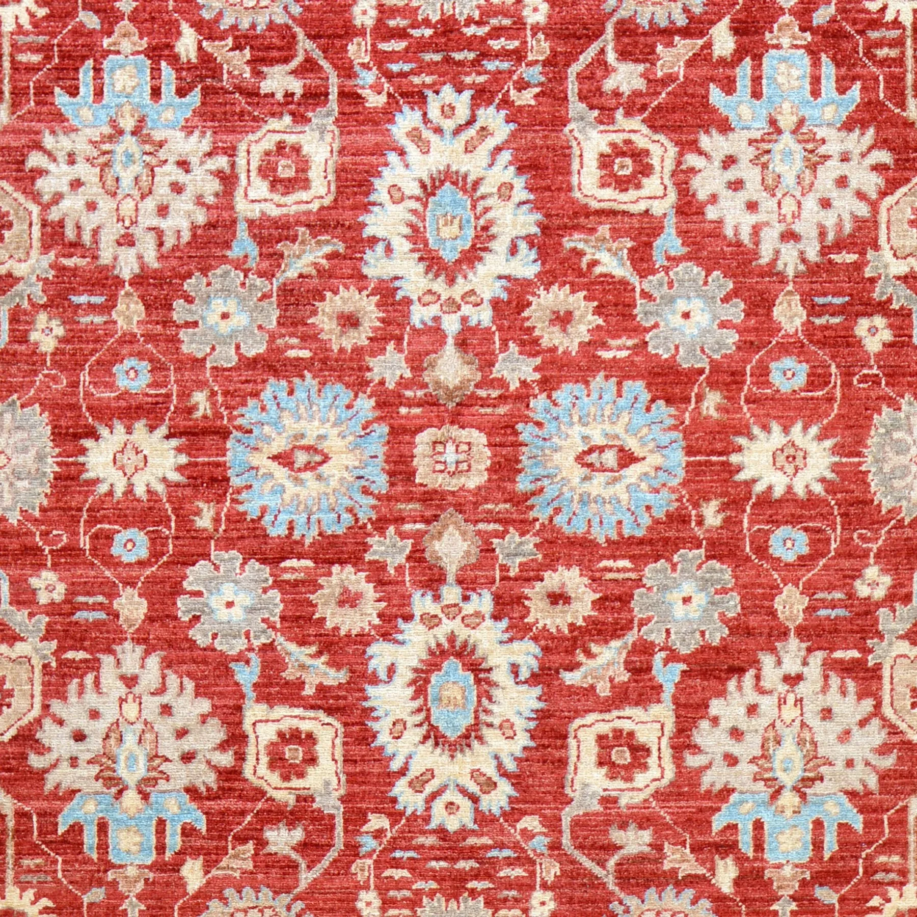 Hand-Knotted Fine Peshawar Chobi Wool Oushak Design Rug (Size 6.0 X 9.0) Brral-309