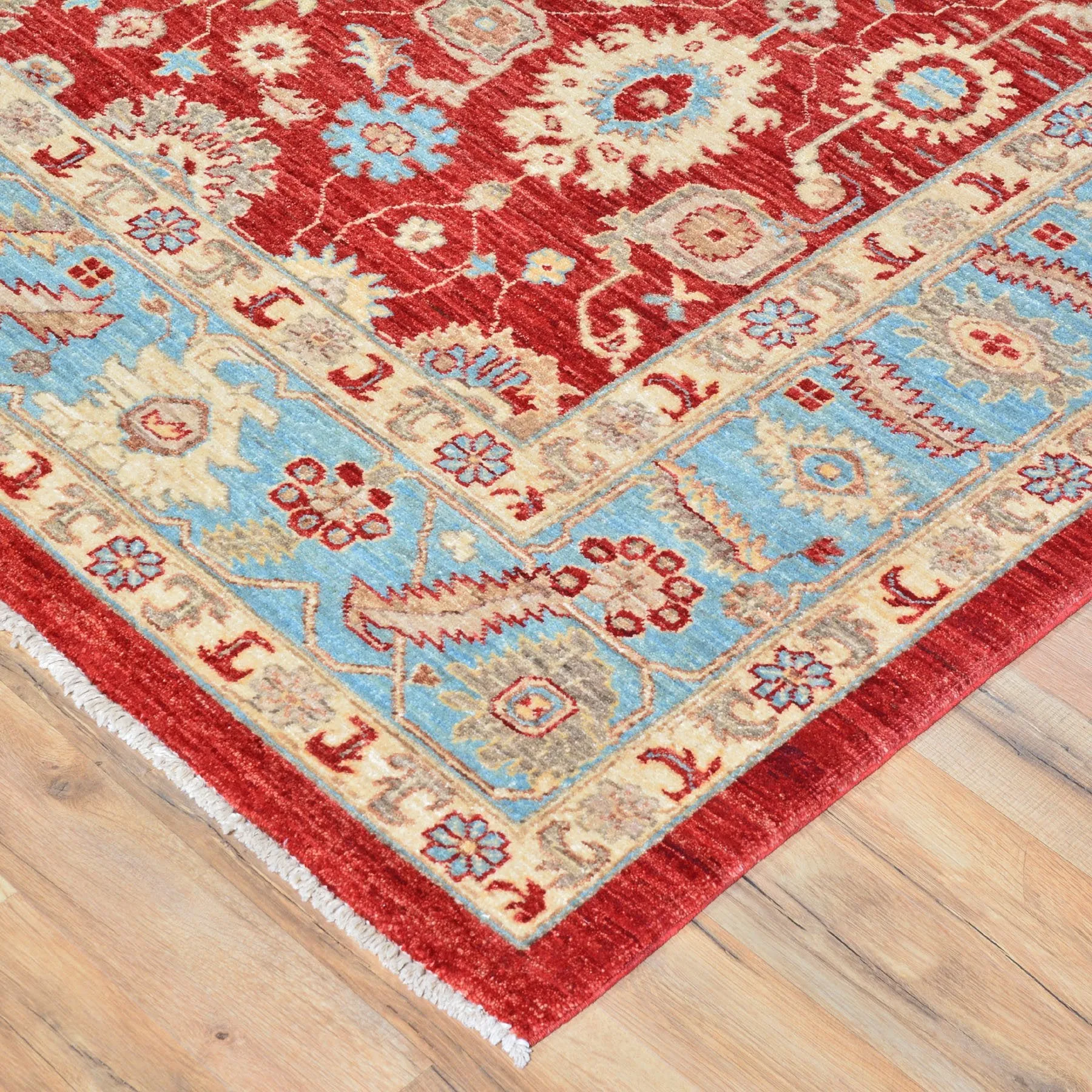 Hand-Knotted Fine Peshawar Chobi Wool Oushak Design Rug (Size 6.0 X 9.0) Brral-309