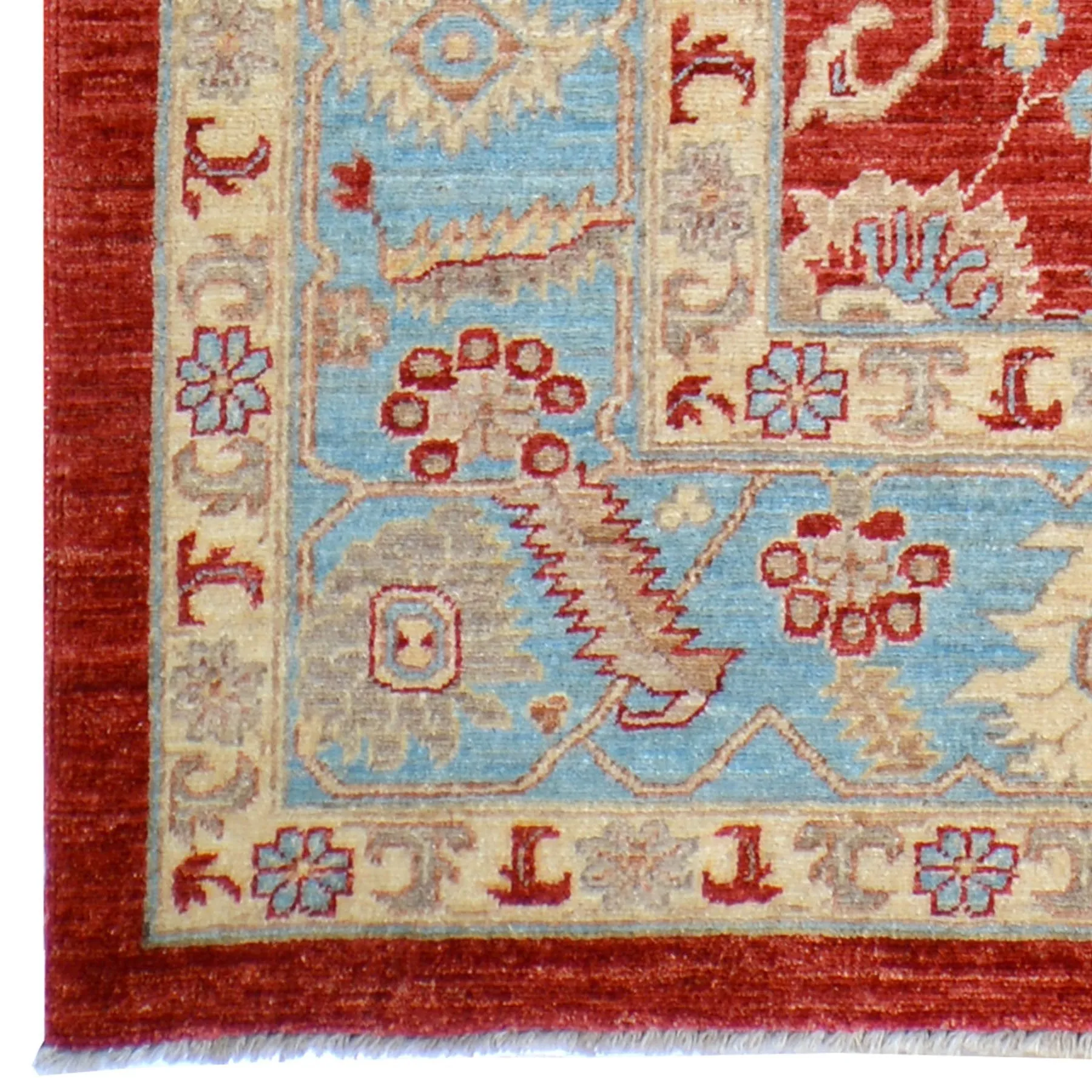 Hand-Knotted Fine Peshawar Chobi Wool Oushak Design Rug (Size 6.0 X 9.0) Brral-309