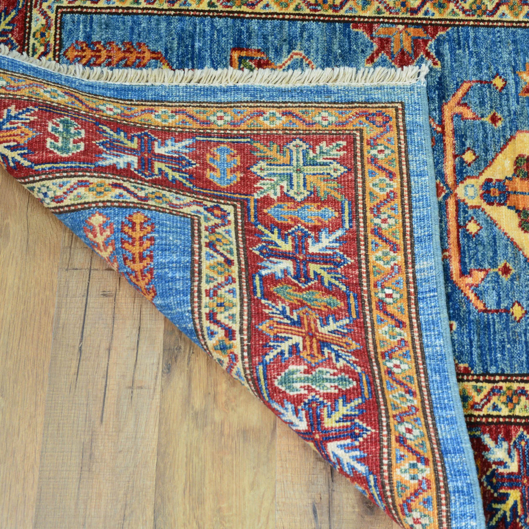 Hand-Knotted Fine Super Kazak Tribal Handmade 100% Wool Rug (Size 2.9 X 12.10) Cwral-4494