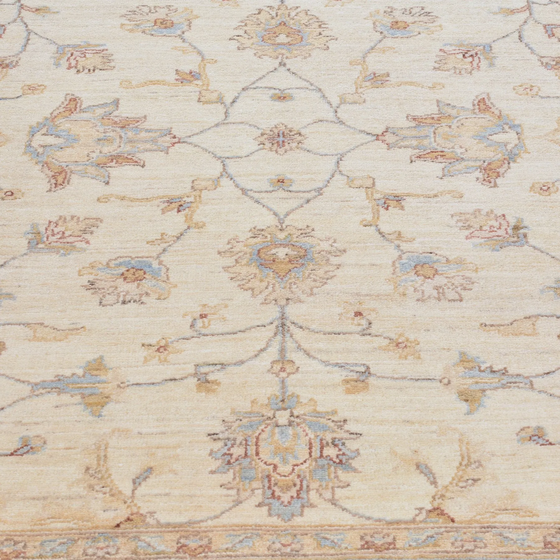 Hand-Knotted Fine Tribal Oushak Design Wool Rug (Size 5.0 X 6.8) Brral-3237