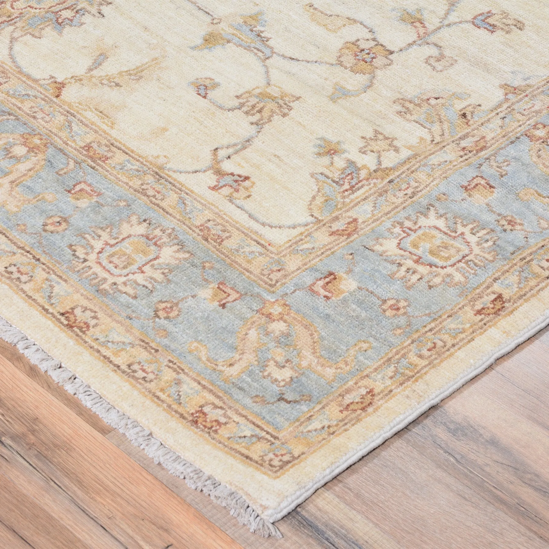 Hand-Knotted Fine Tribal Oushak Design Wool Rug (Size 5.0 X 6.8) Brral-3237