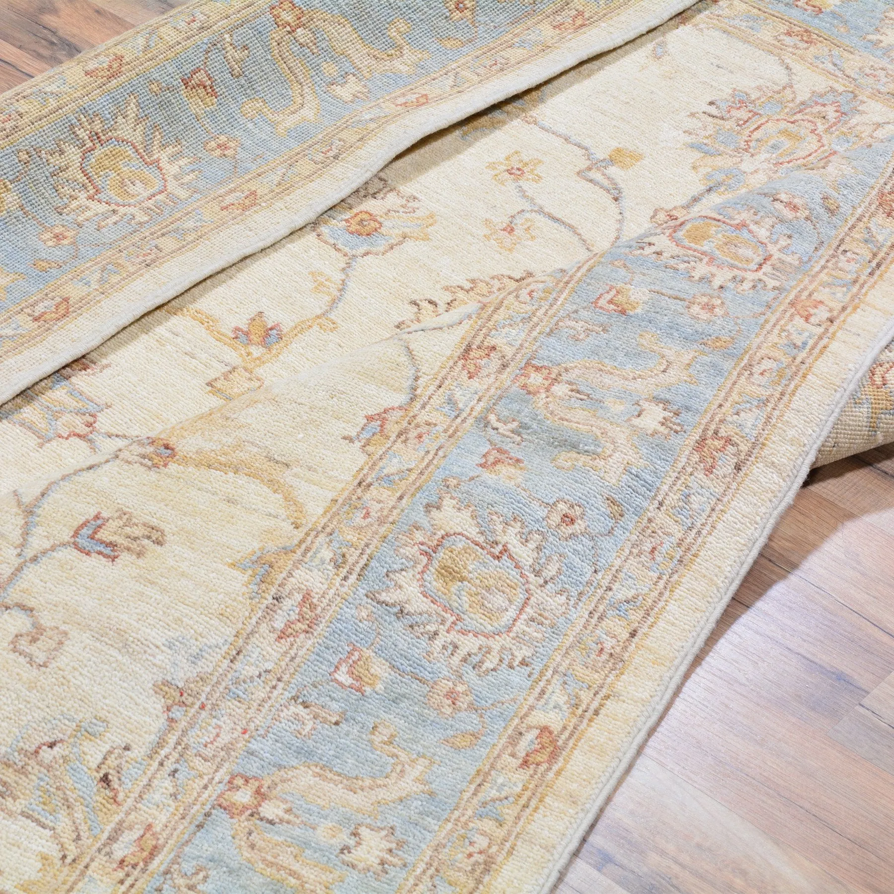 Hand-Knotted Fine Tribal Oushak Design Wool Rug (Size 5.0 X 6.8) Brral-3237