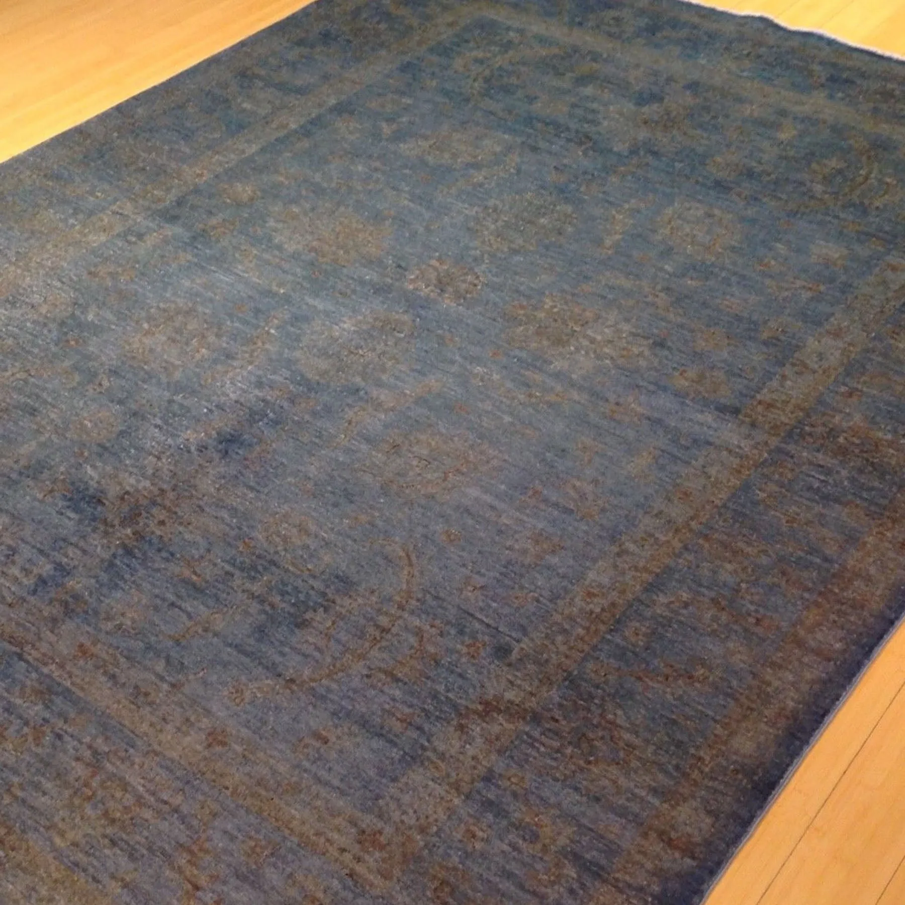 Hand-Knotted Fine Tribal Peshawar Overdyed Chobi Wool Rug (Size 5.9 X 8.0) Brral-3984