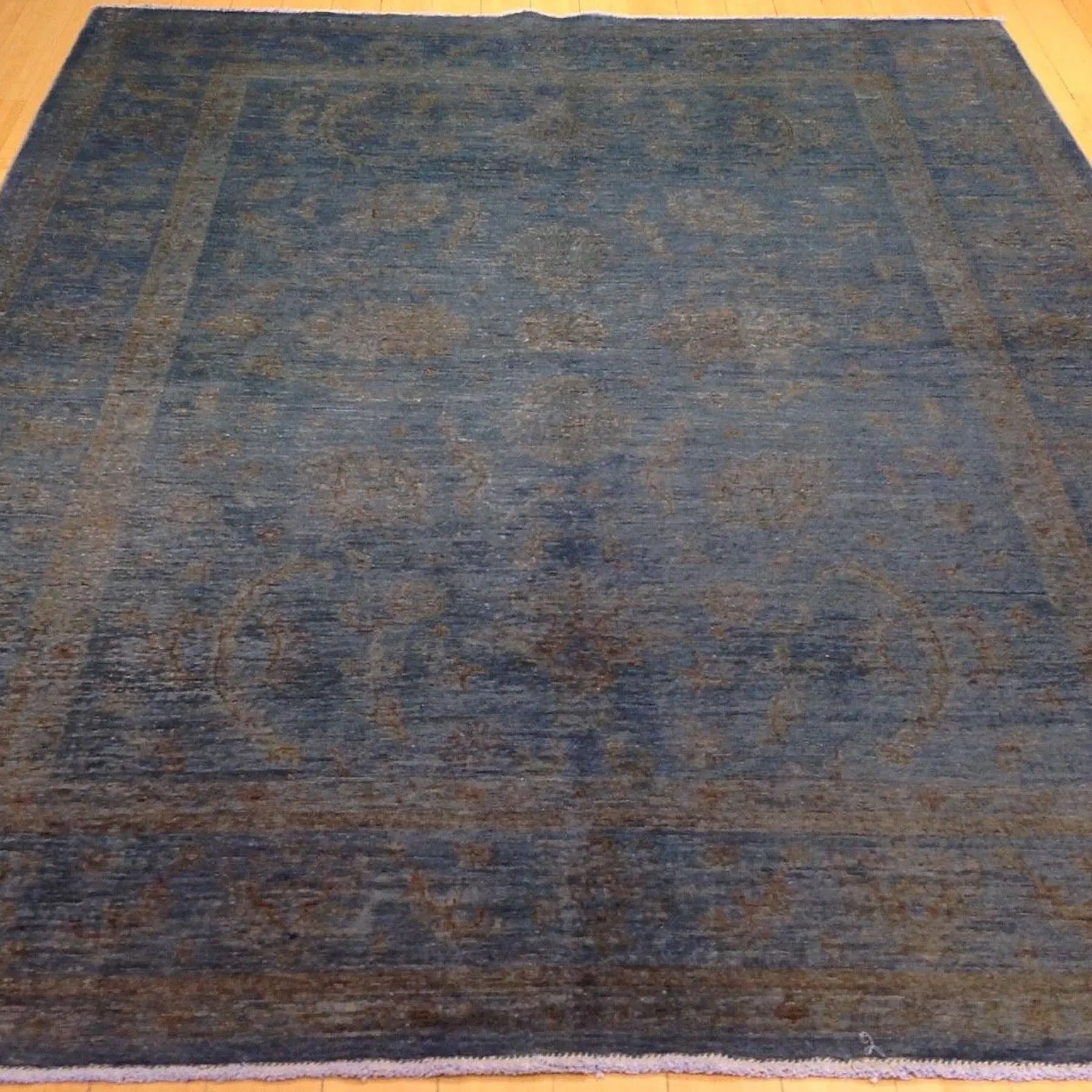 Hand-Knotted Fine Tribal Peshawar Overdyed Chobi Wool Rug (Size 5.9 X 8.0) Brral-3984