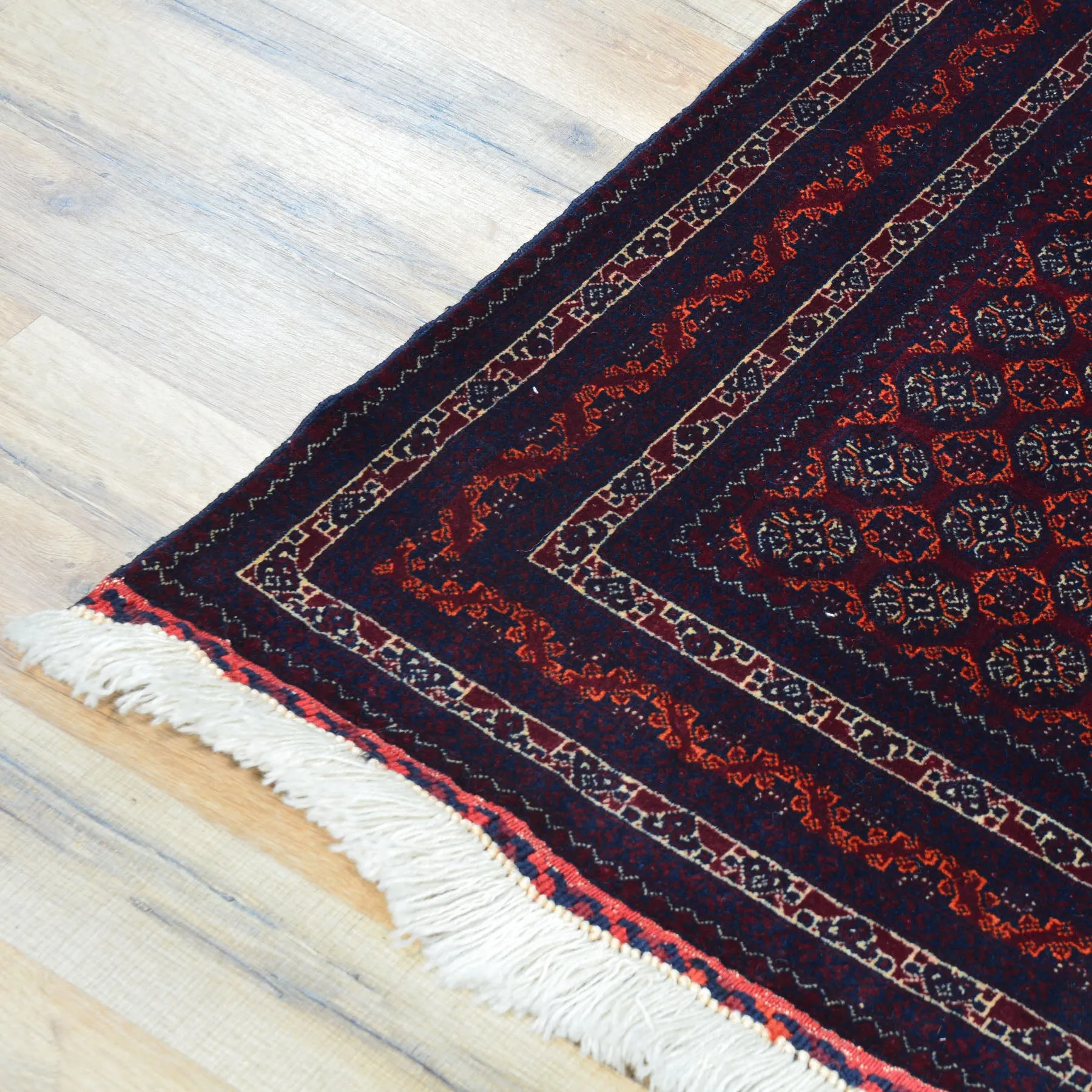 Hand-Knotted Fine Turkoman Bokhara Wool Handmade Rug (Size 3.4 X 5.0) Cwral-9711