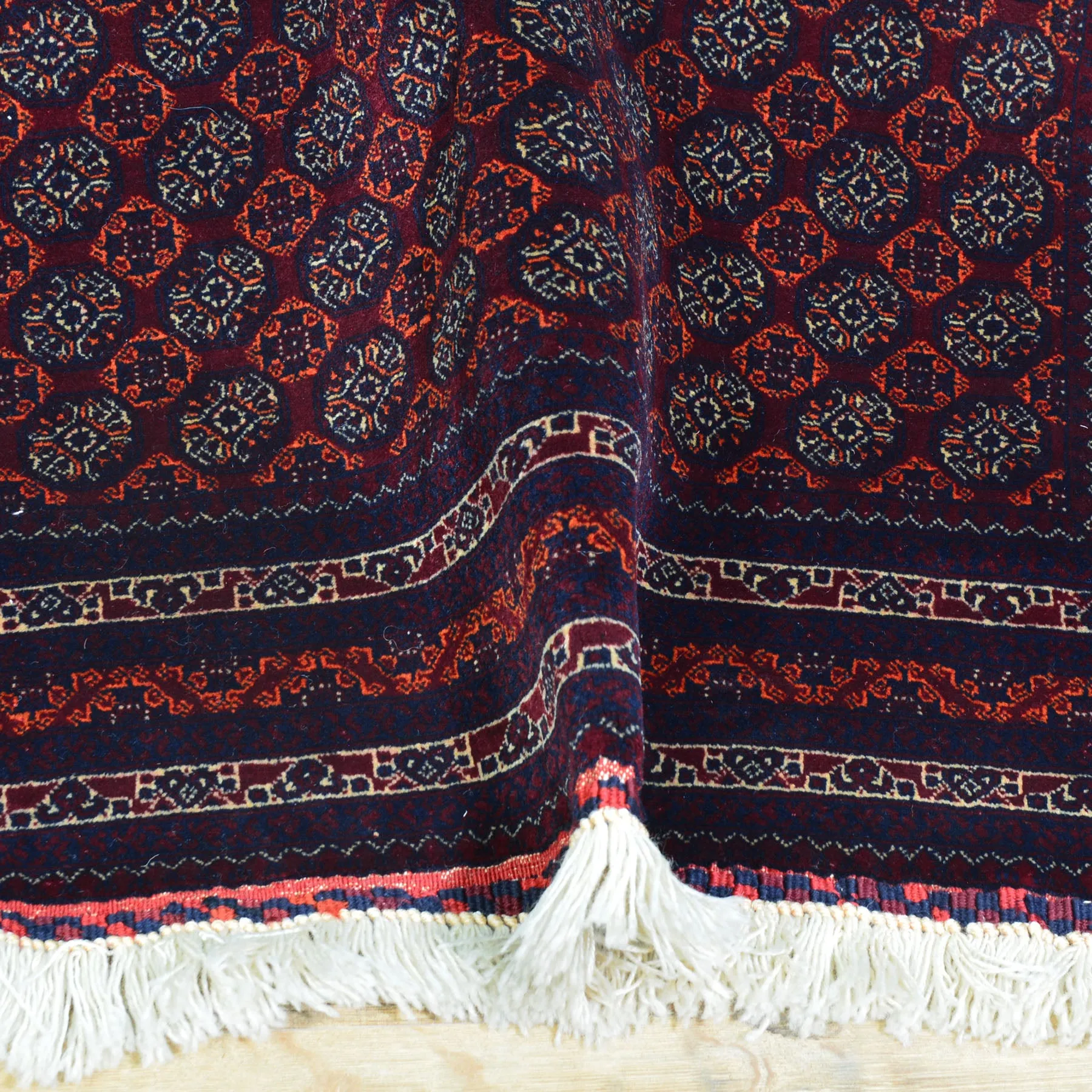 Hand-Knotted Fine Turkoman Bokhara Wool Handmade Rug (Size 3.4 X 5.0) Cwral-9711