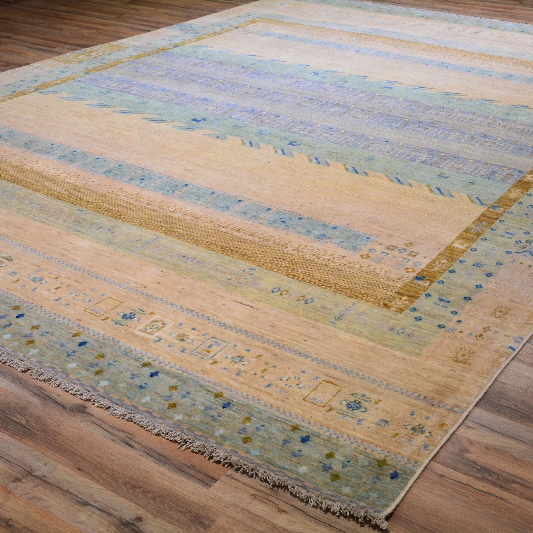 Hand-Knotted Gabbeh Kashkuli Design Handmade Wool Rug (Size 8.7 X 11.8) Cwral-8175