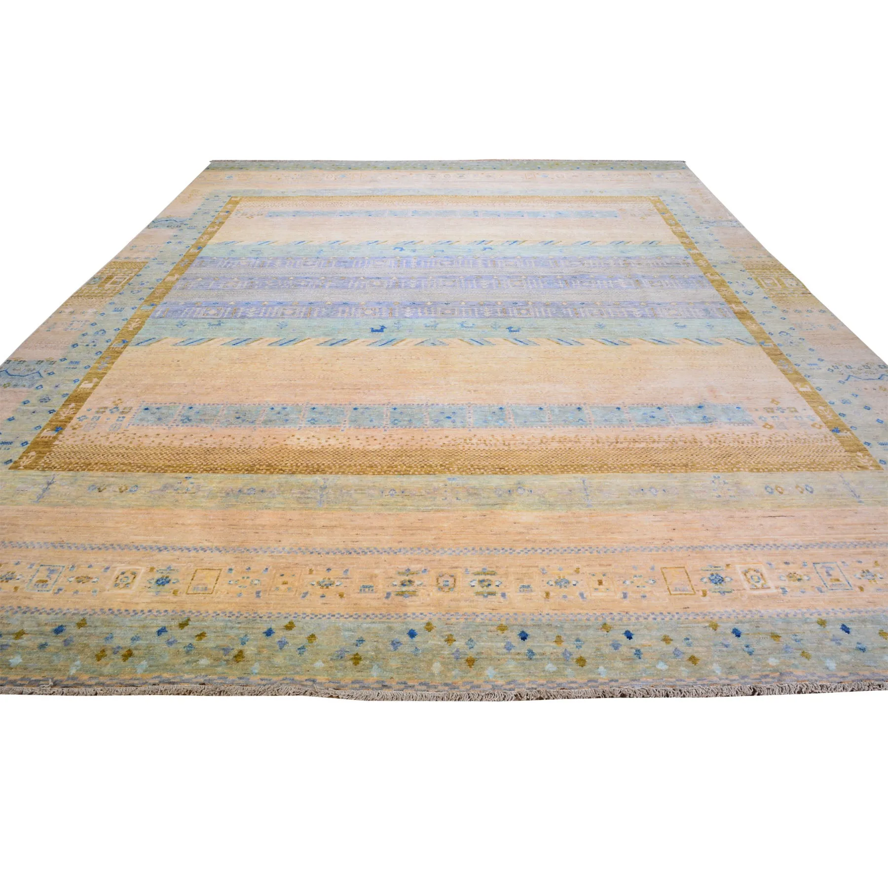 Hand-Knotted Gabbeh Kashkuli Design Handmade Wool Rug (Size 8.7 X 11.8) Cwral-8175