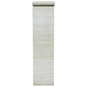 Hand-Knotted Grey Modern Design Handmade Wool Rug (Size 2.6 X 14.5) Cwral-7260