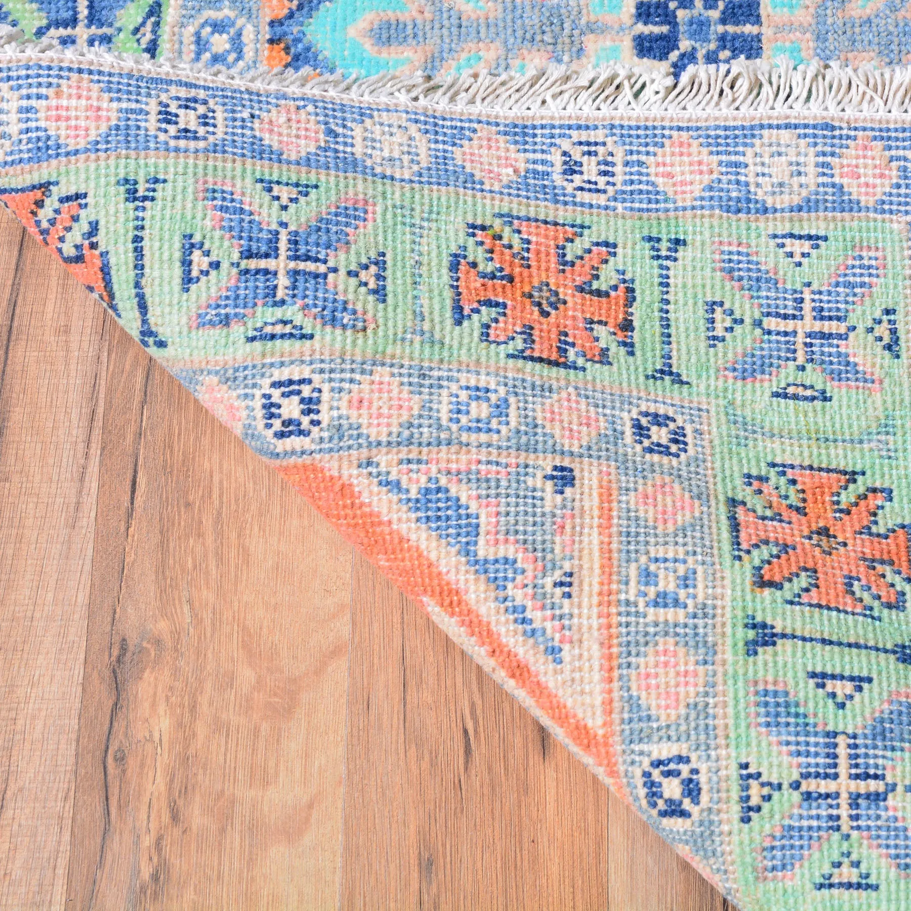 Hand-Knotted Handmade Geometric Design Wool Rug (Size 3.2 X 4.6) Cwral-7740