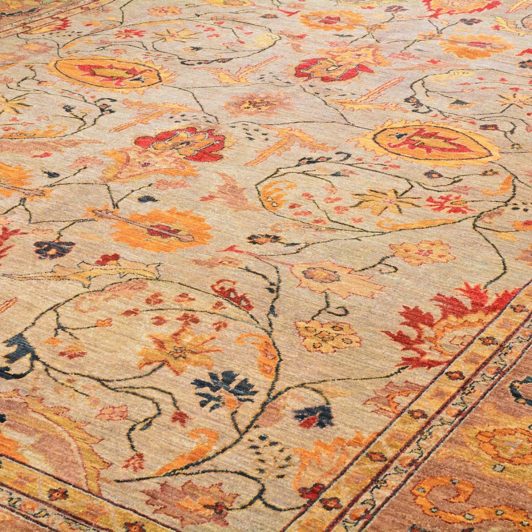 Hand-Knotted Handmade Traditional Design Wool Rug (Size 10.1 X 13.7) Cwral-8718