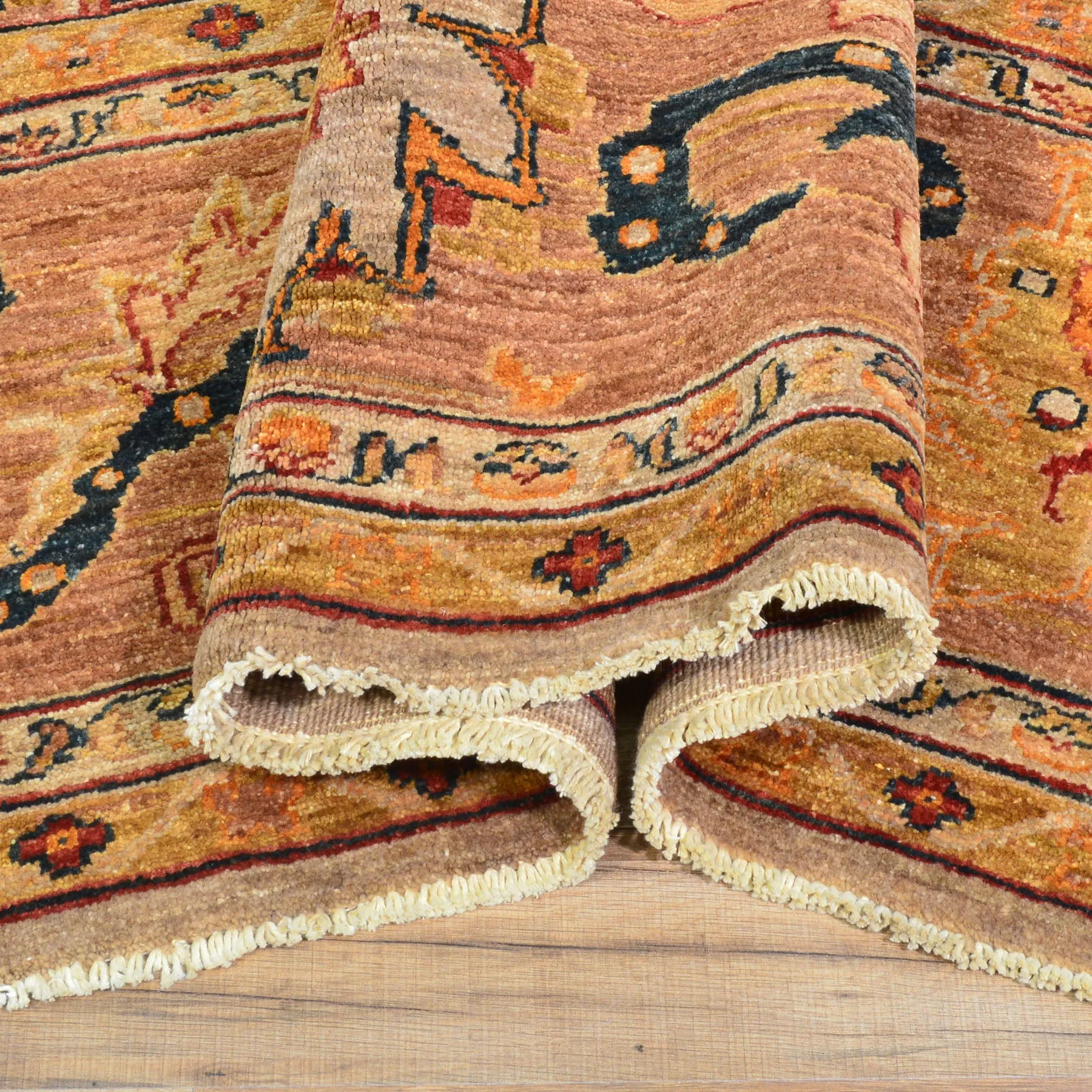 Hand-Knotted Handmade Traditional Design Wool Rug (Size 10.1 X 13.7) Cwral-8718
