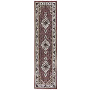 Hand-Knotted Indo Tabriz Design Handmade Wool Rug (Size 2.7 X 10.0) Brral-3864