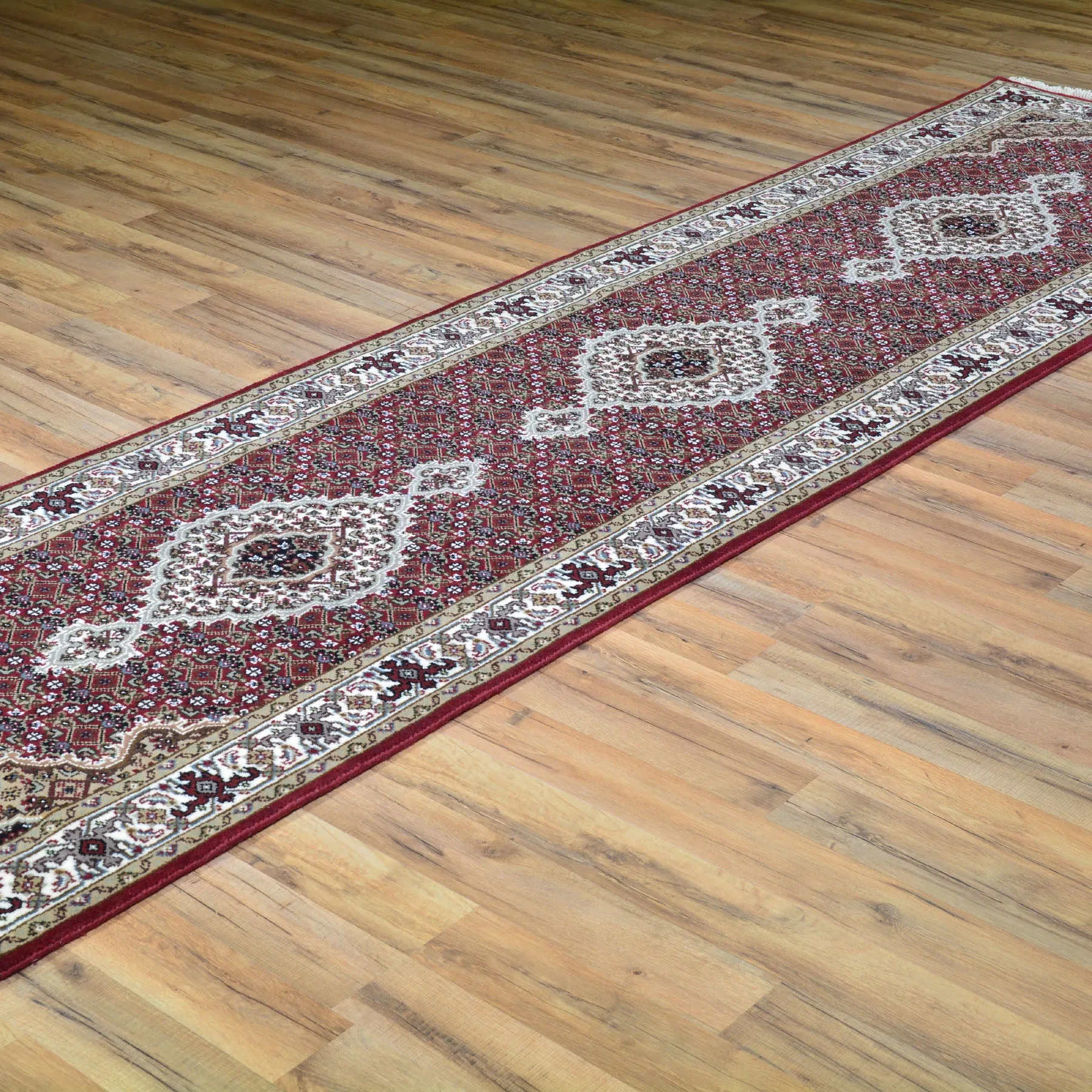 Hand-Knotted Indo Tabriz Design Handmade Wool Rug (Size 2.7 X 10.0) Brral-3864