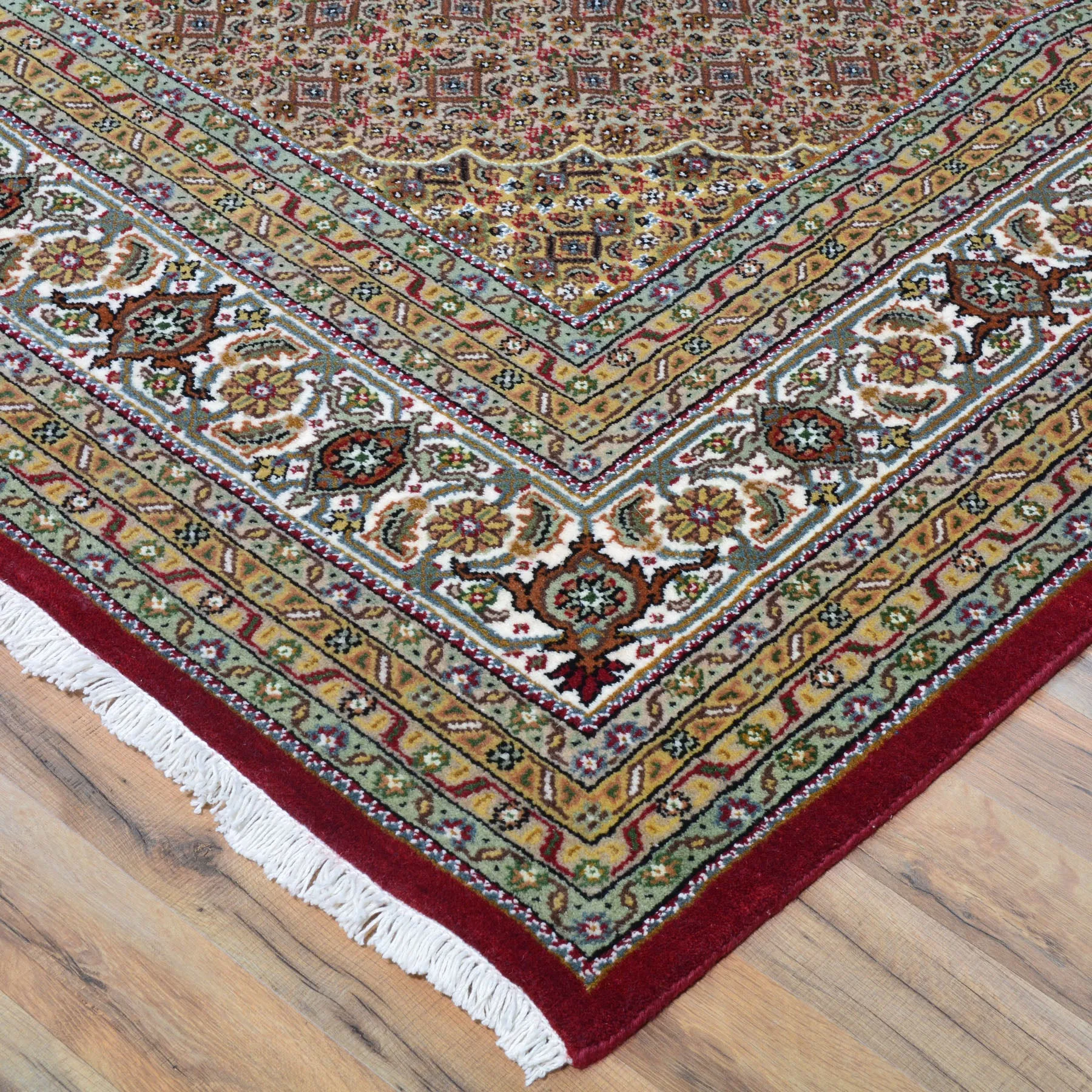 Hand-Knotted Mahi Tabriz Design Handmade Wool & Silk Rug (Size 8.0 X 10.3) Cwral-9237