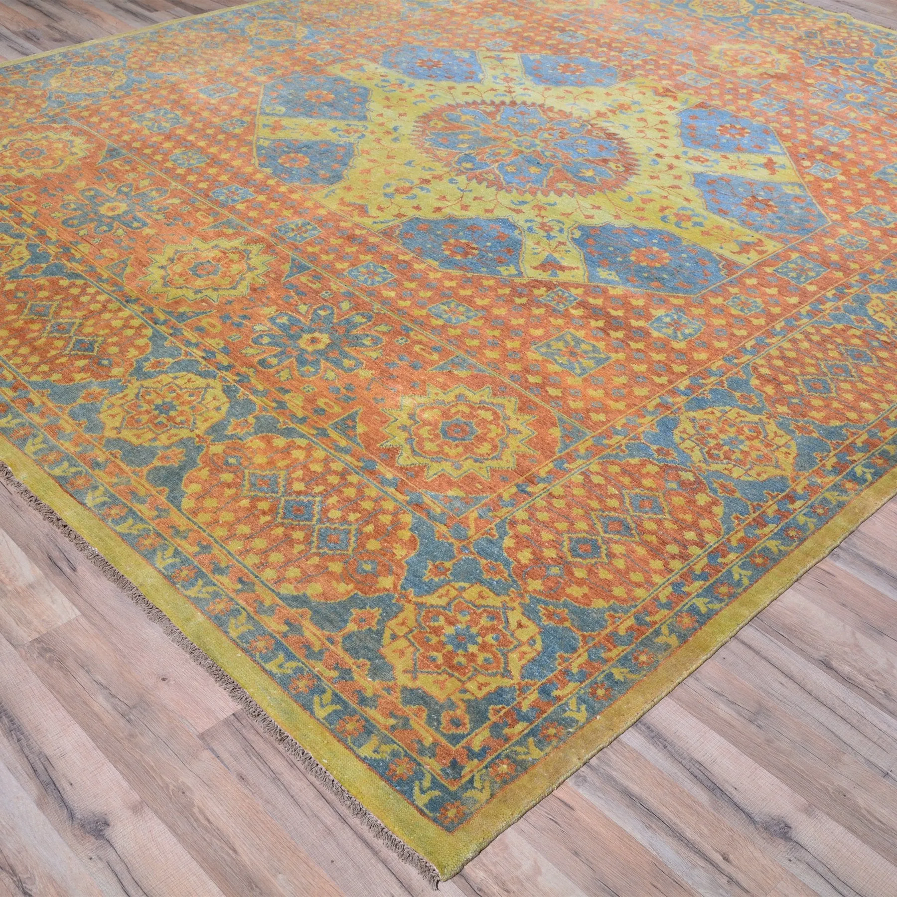 Hand-Knotted Mamluk Egyptian Design Wool Rug (Size 8.0 X 9.10) Brral-1095