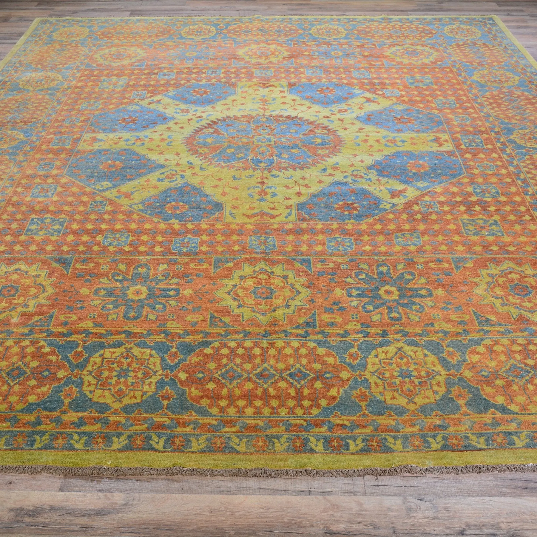 Hand-Knotted Mamluk Egyptian Design Wool Rug (Size 8.0 X 9.10) Brral-1095