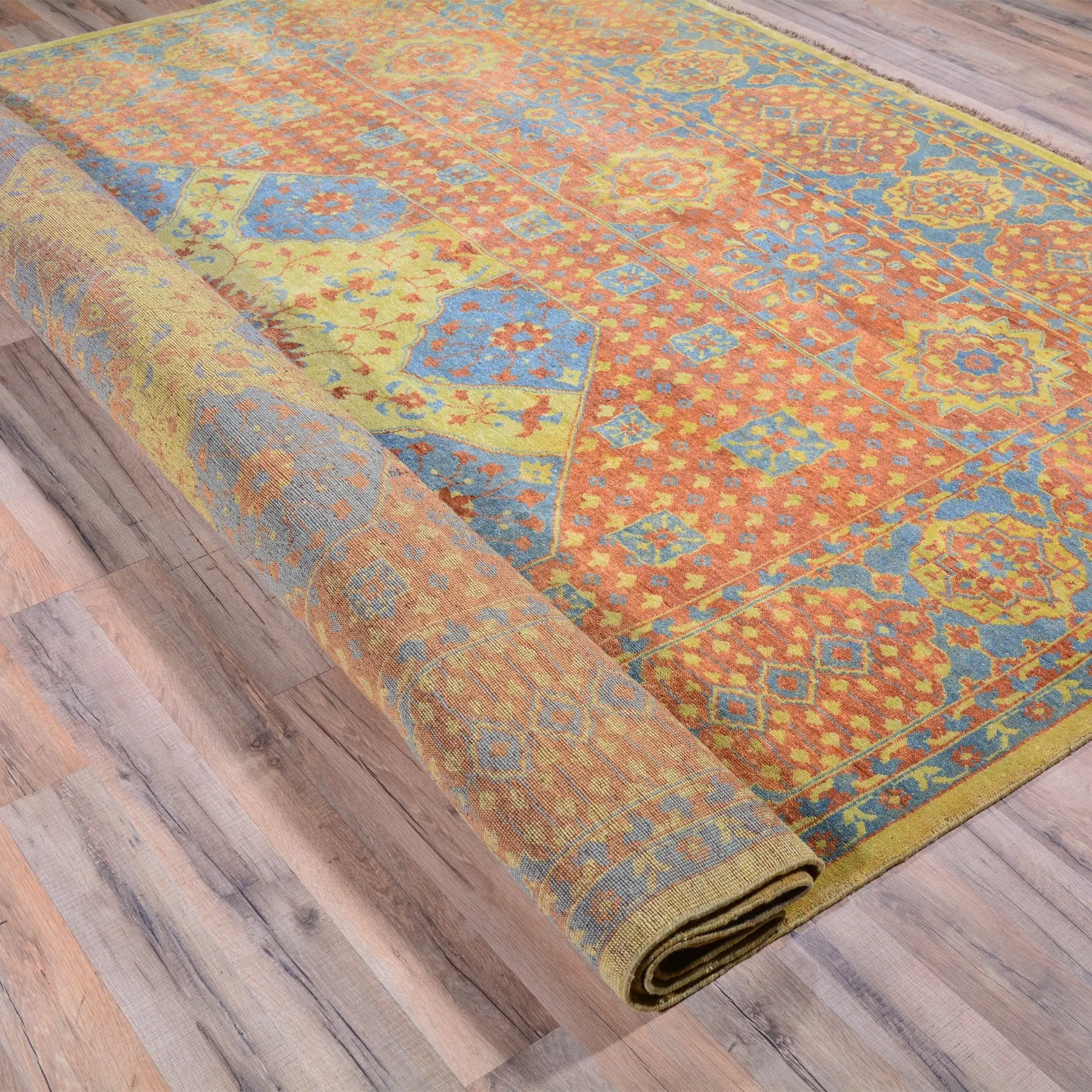 Hand-Knotted Mamluk Egyptian Design Wool Rug (Size 8.0 X 9.10) Brral-1095